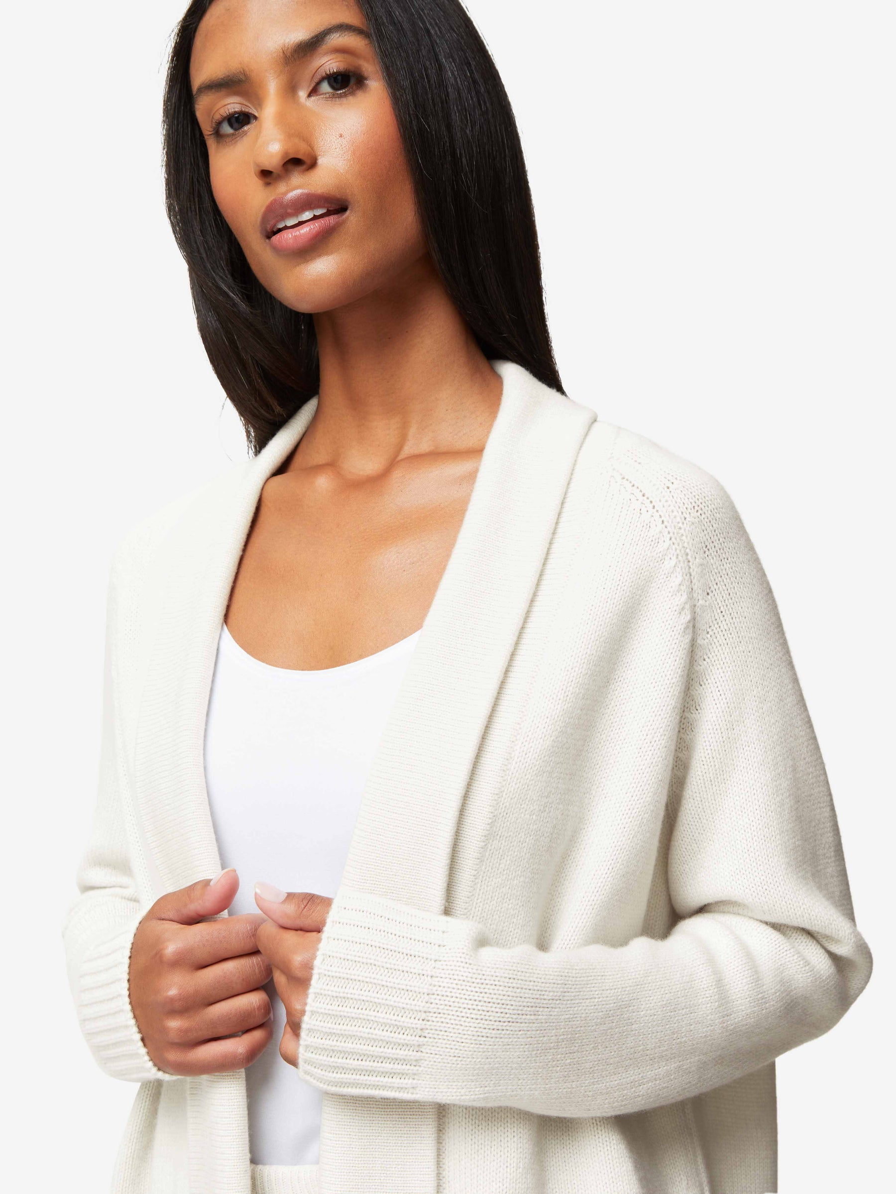 Women's Cardigan Nina Cashmere Winter White