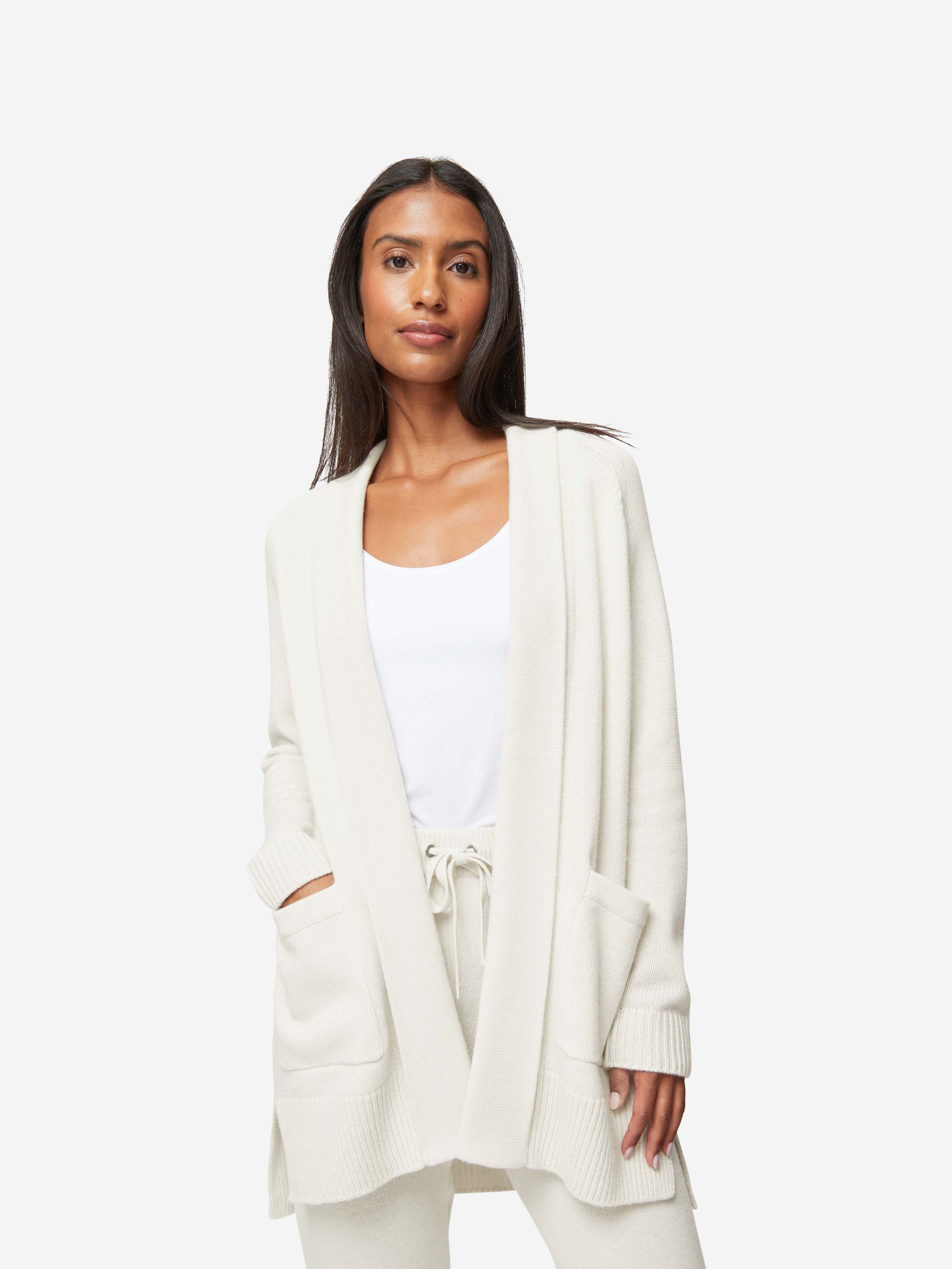 Women's Cardigan Nina Cashmere Winter White