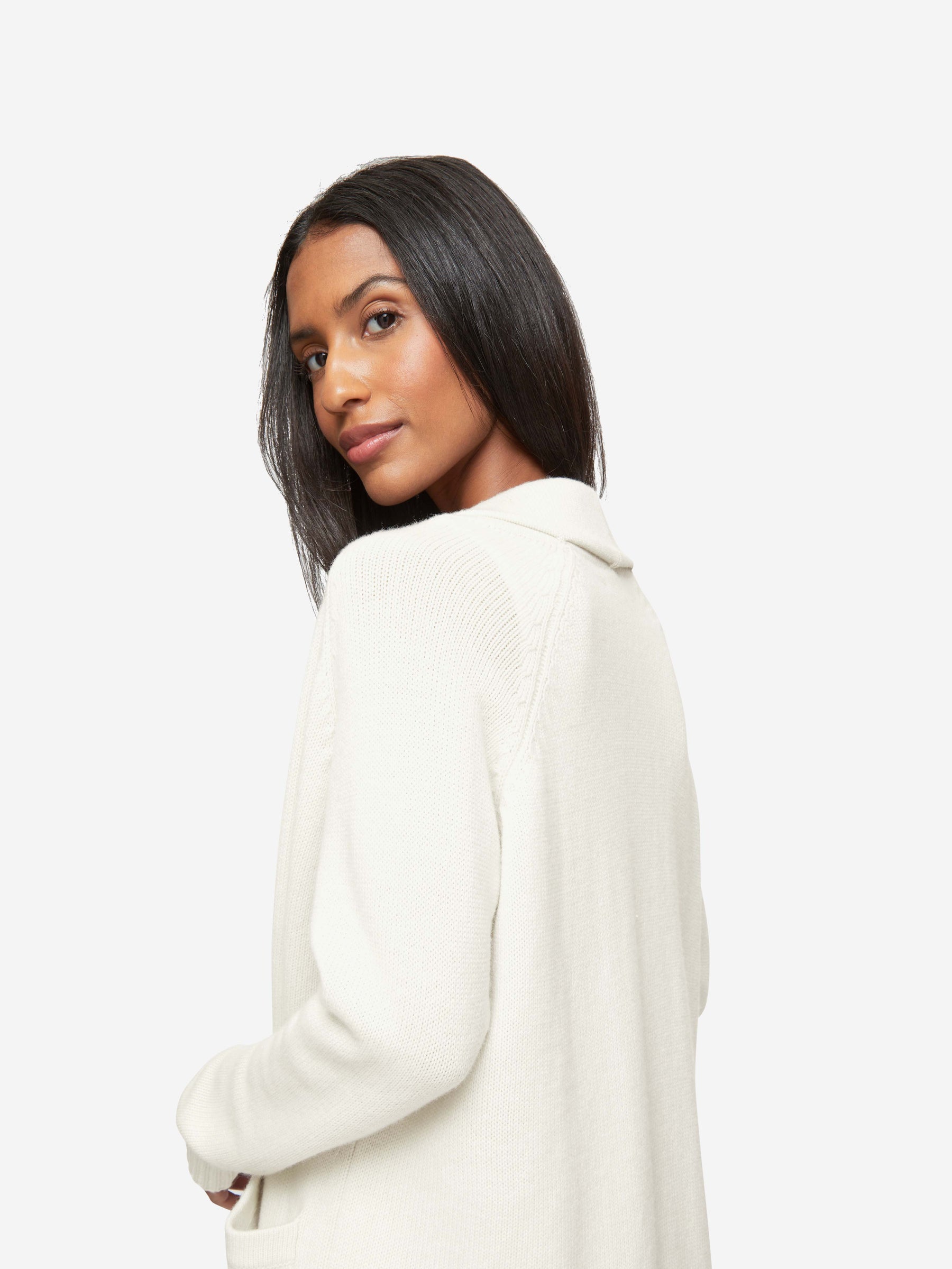 Women's Cardigan Nina Cashmere Winter White