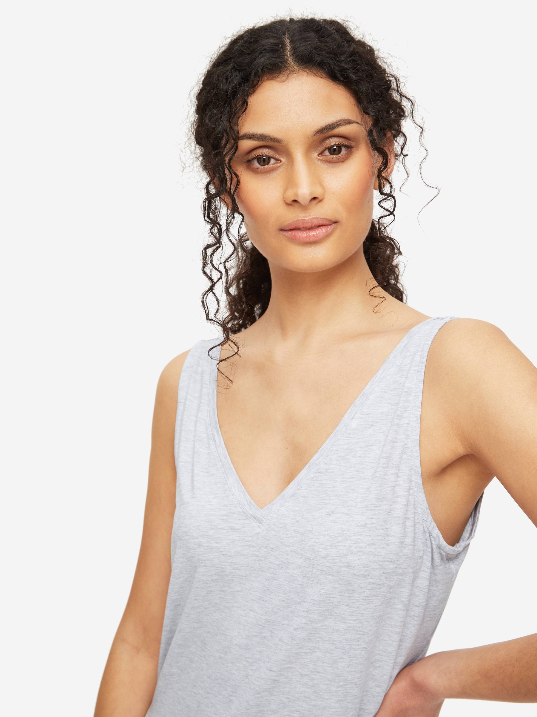 Women's Chemise Ethan Micro Modal Stretch Silver