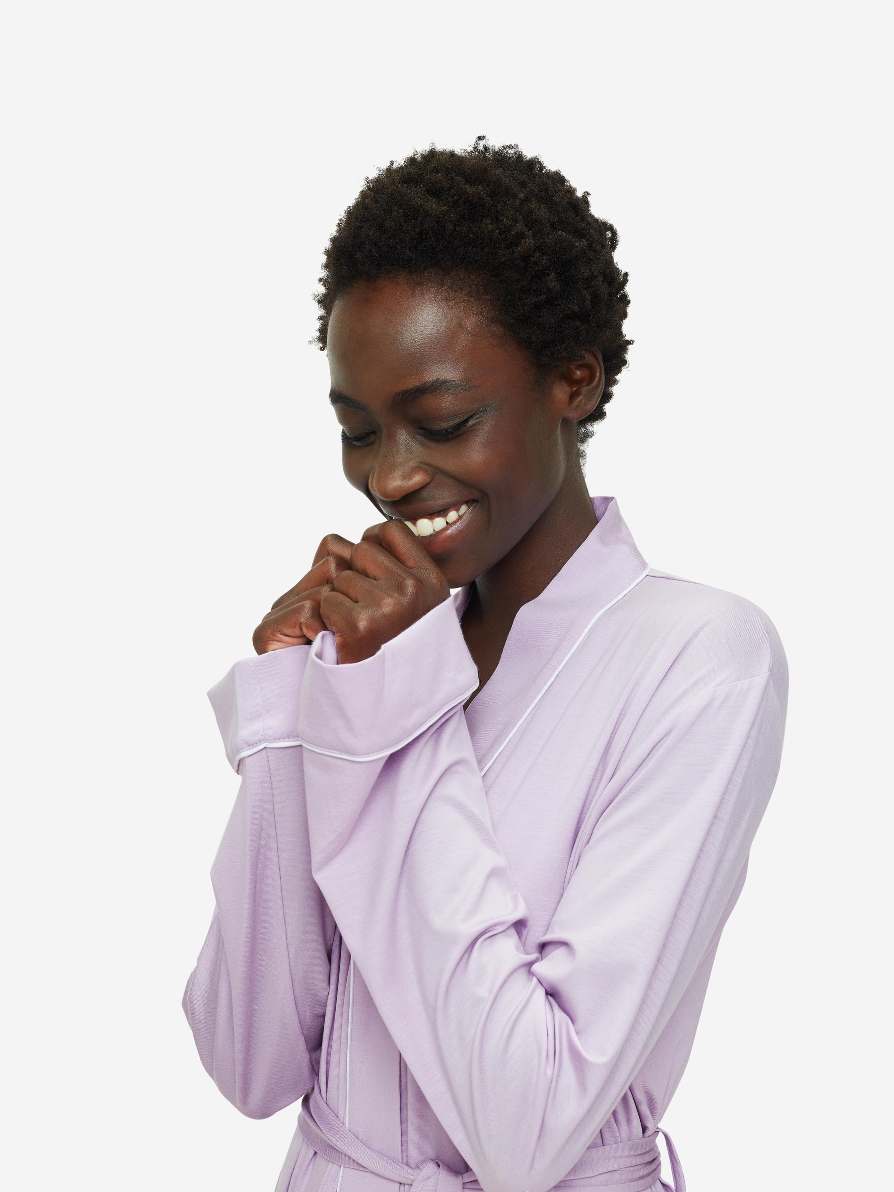 Women's Dressing Gown Lara Micro Modal Stretch Lilac