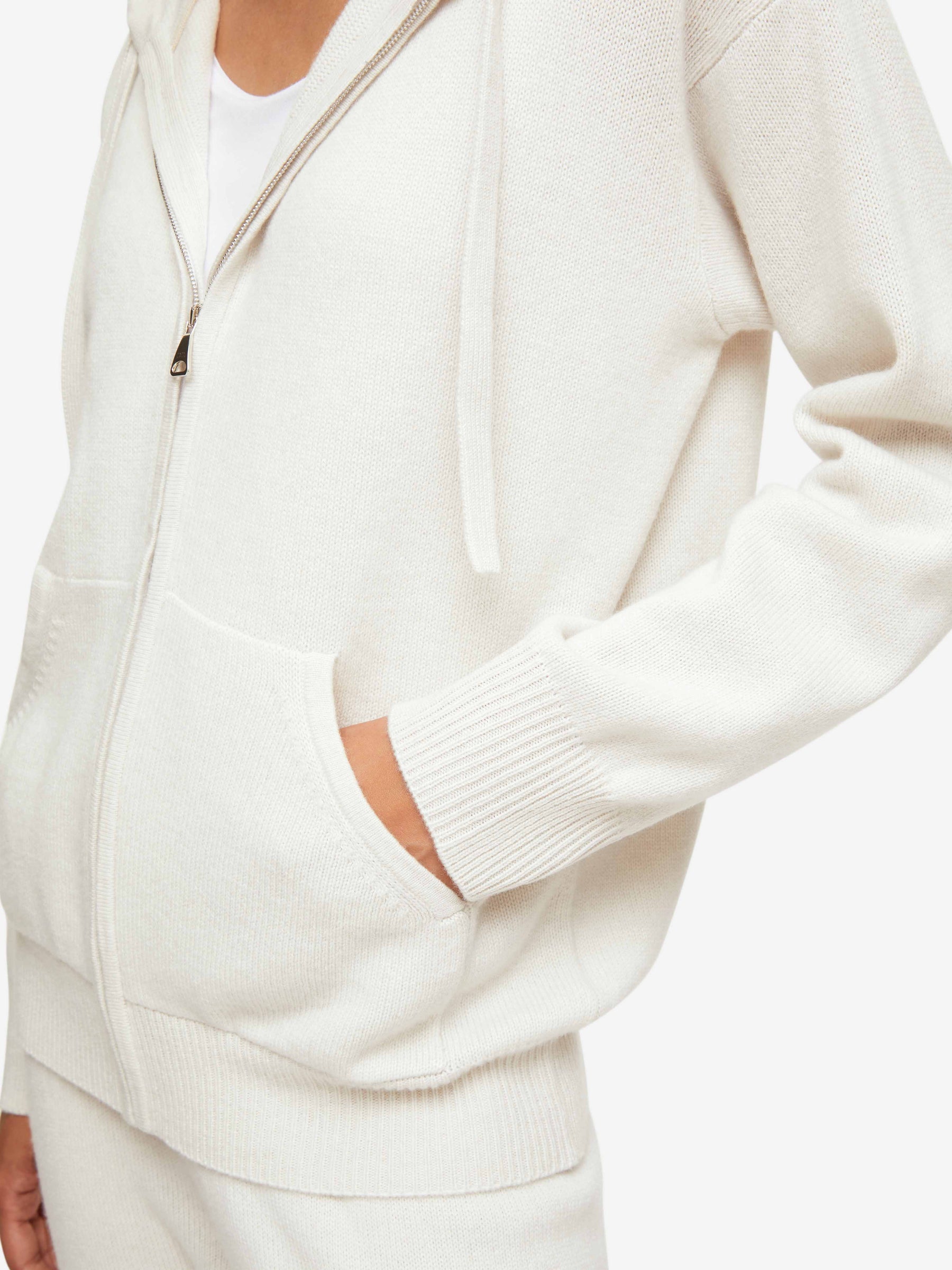 Women's Hoodie Daphne Cashmere Winter White