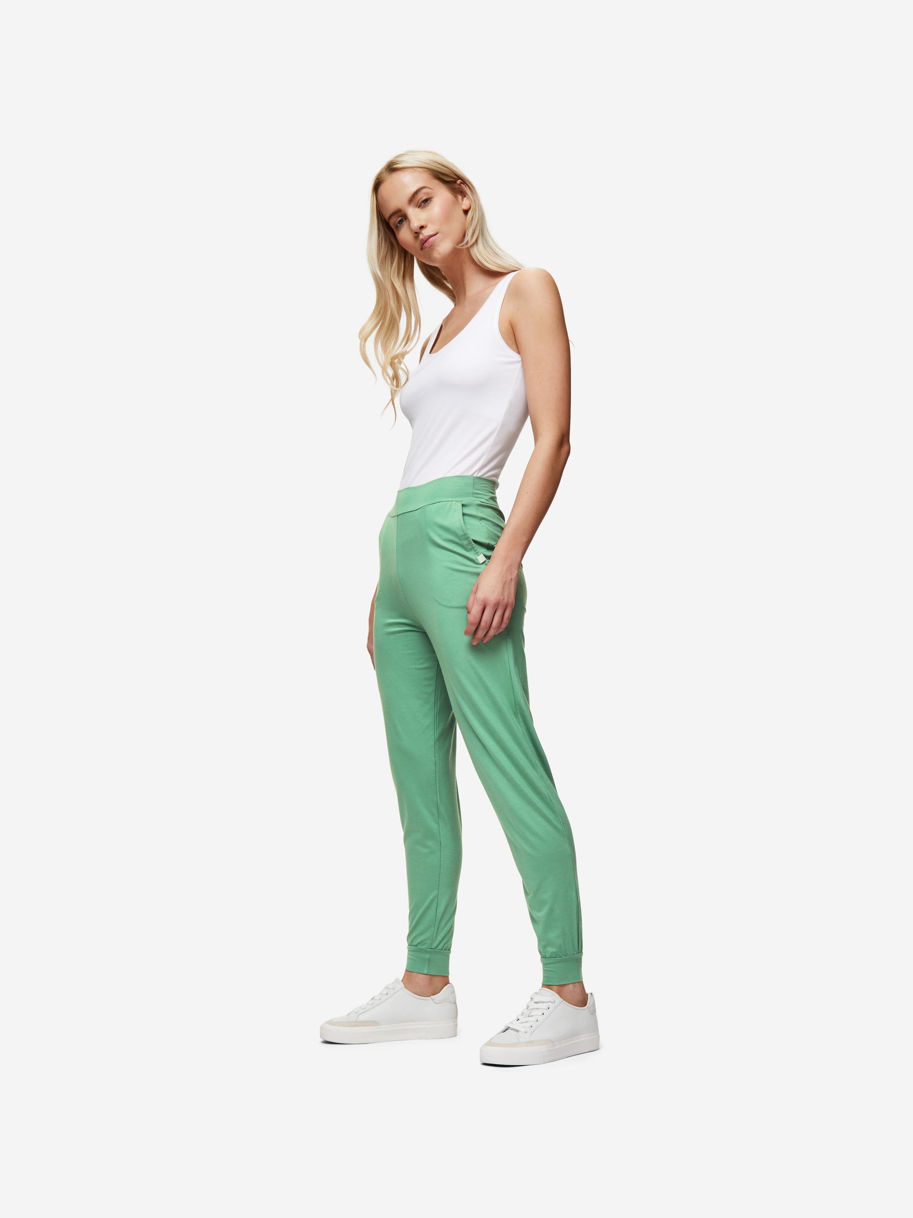 Women's Track Pants Basel Micro Modal Stretch Sage Green