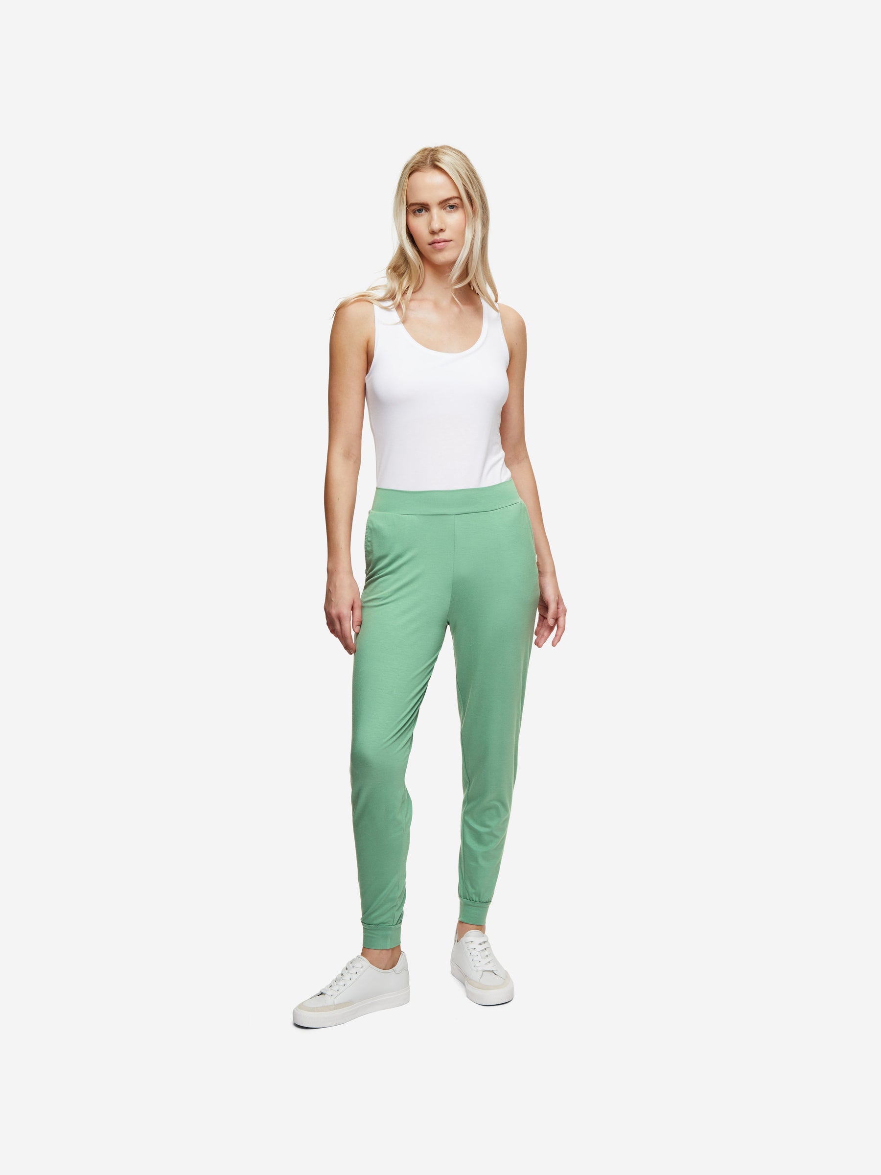 Women's Track Pants Basel Micro Modal Stretch Sage Green