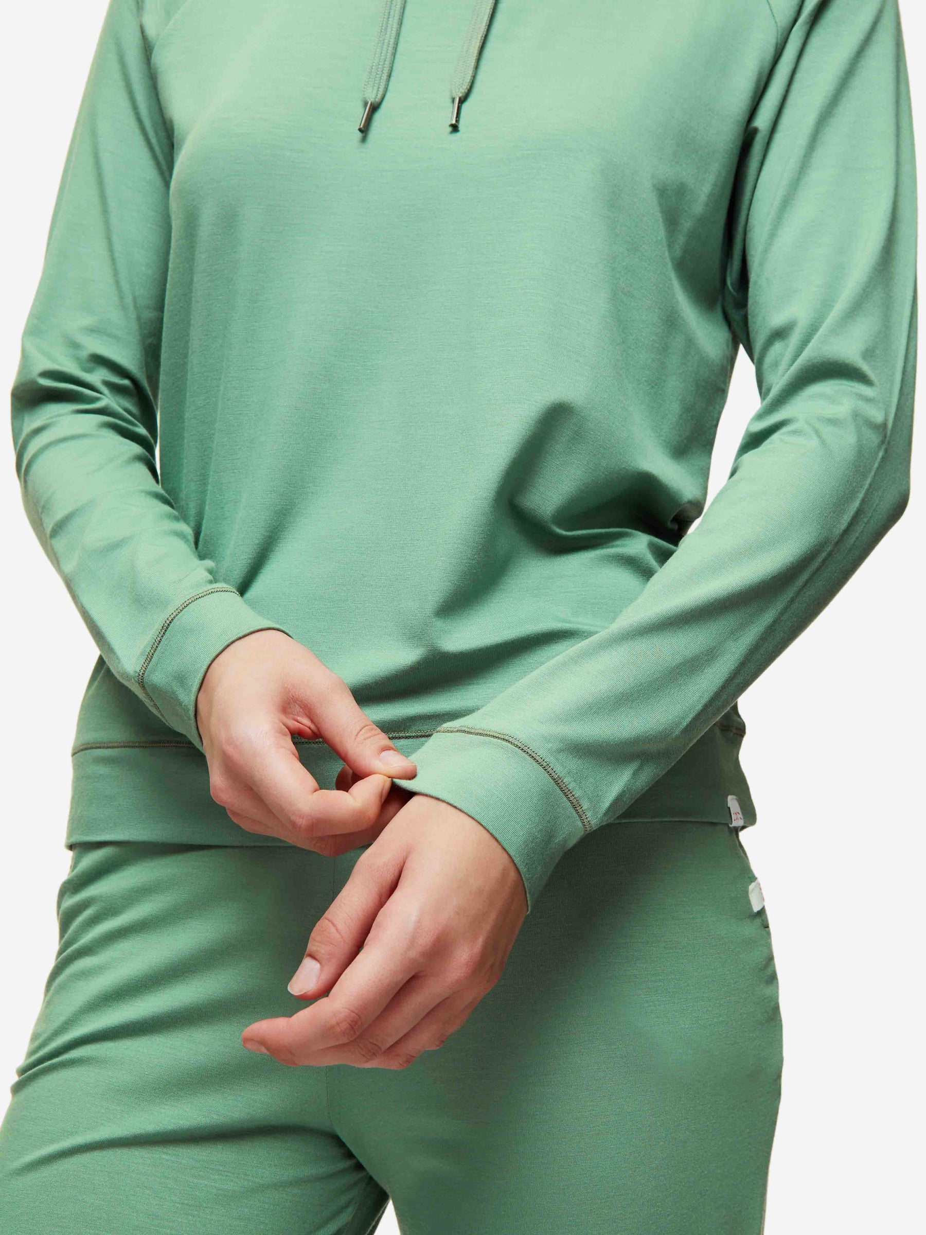 Women's Pullover Hoodie Basel Micro Modal Stretch Sage Green