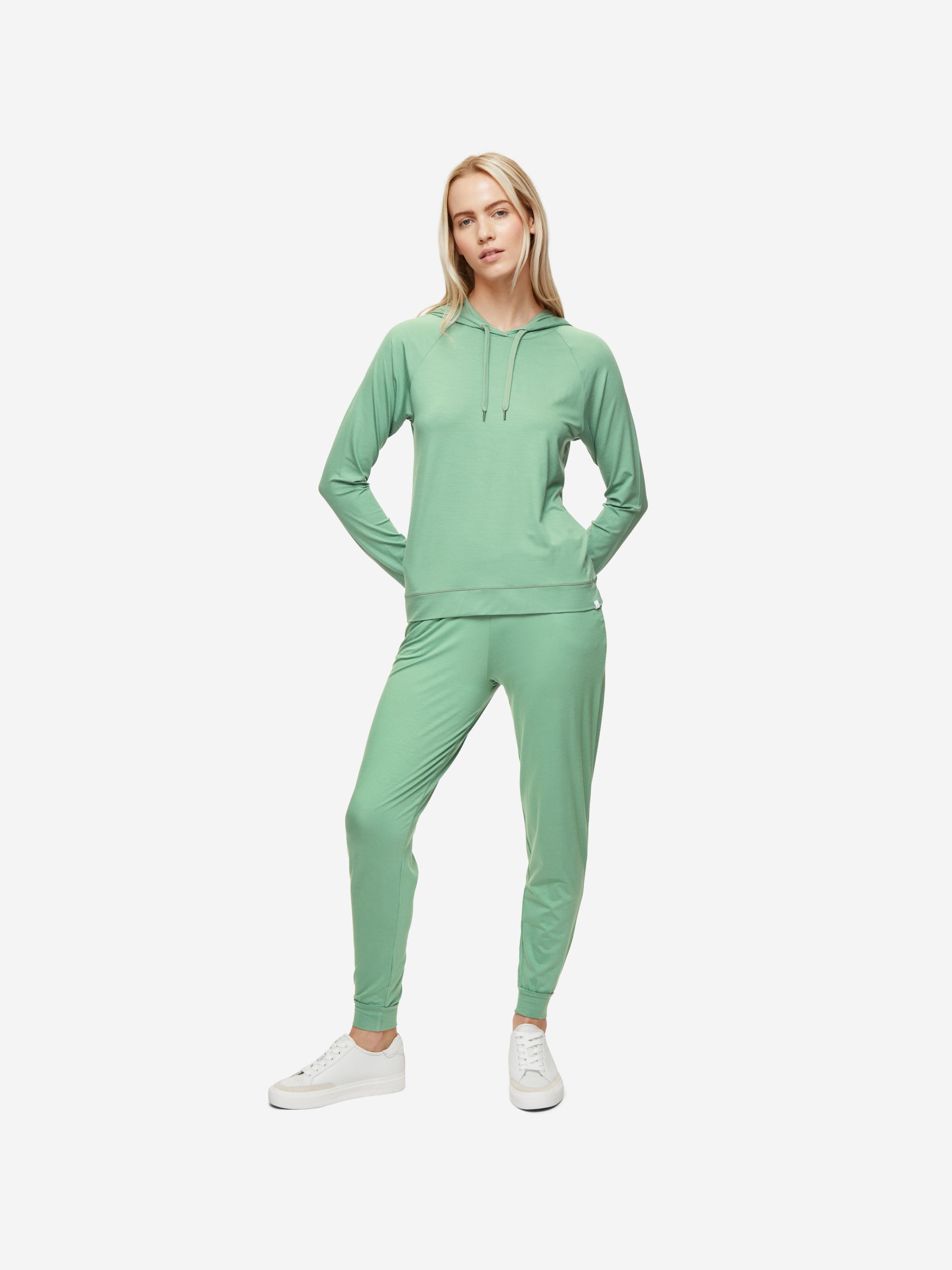 Women's Pullover Hoodie Basel Micro Modal Stretch Sage Green