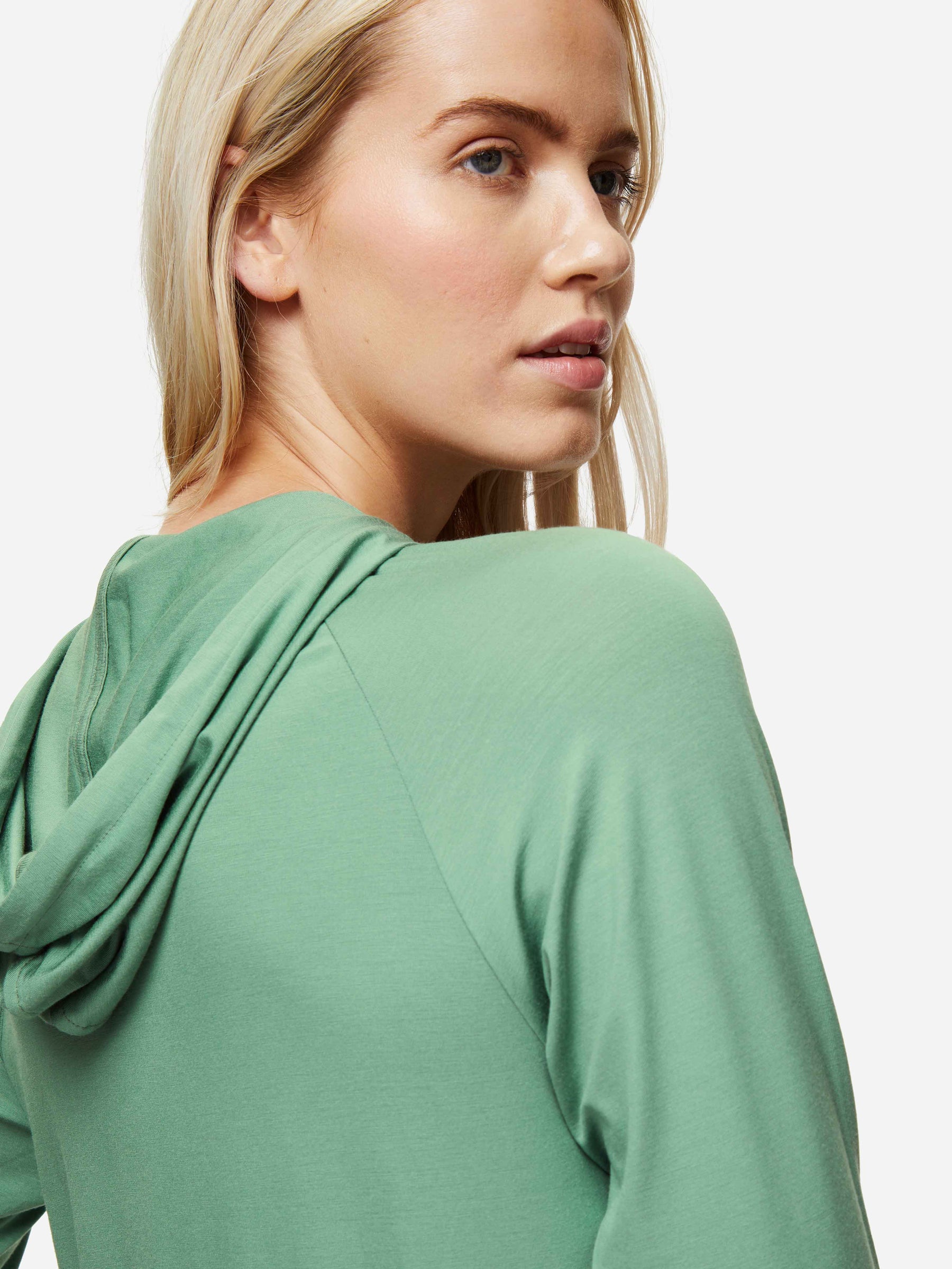 Women's Pullover Hoodie Basel Micro Modal Stretch Sage Green
