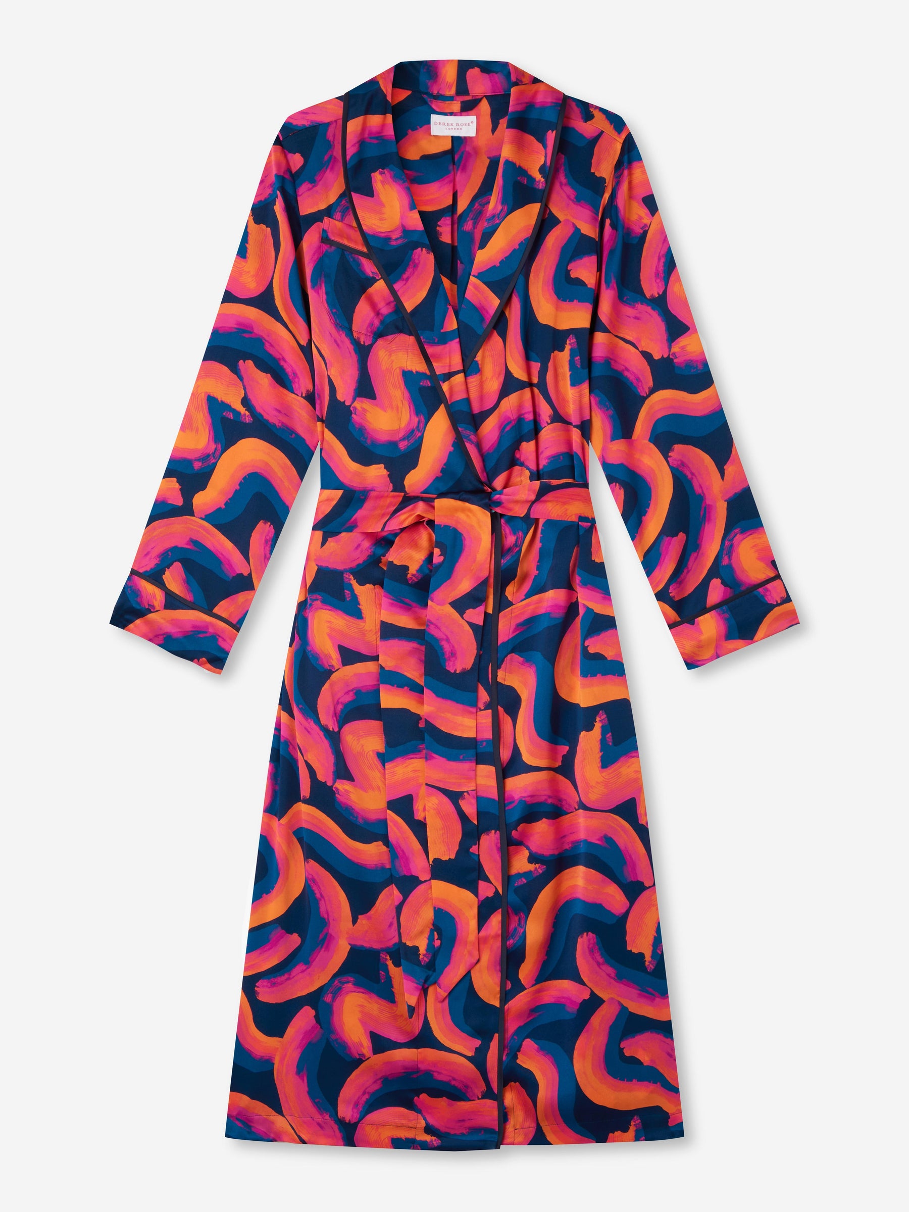 Women's Long Dressing Gown Brindisi 82 Silk Satin Multi