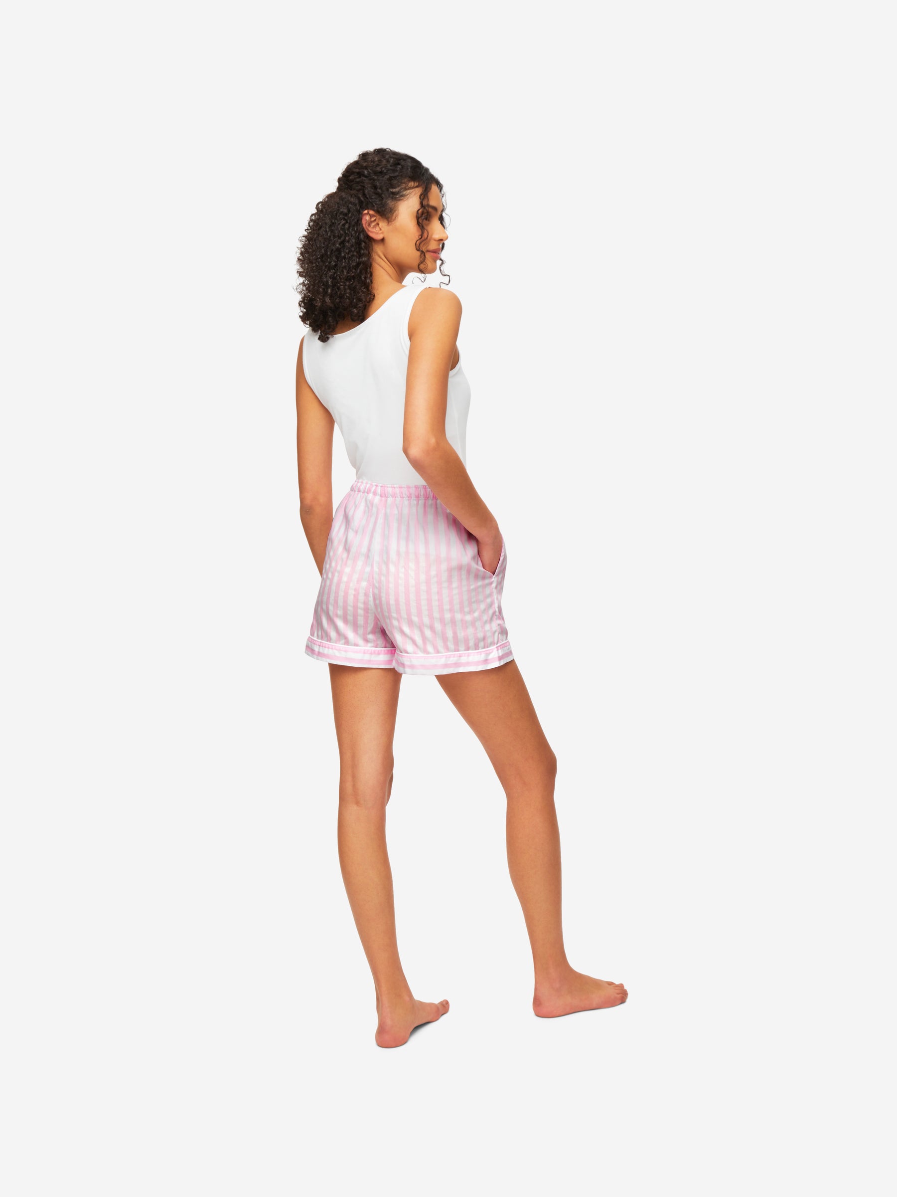 Women's Lounge Shorts Capri 20 Cotton Pink