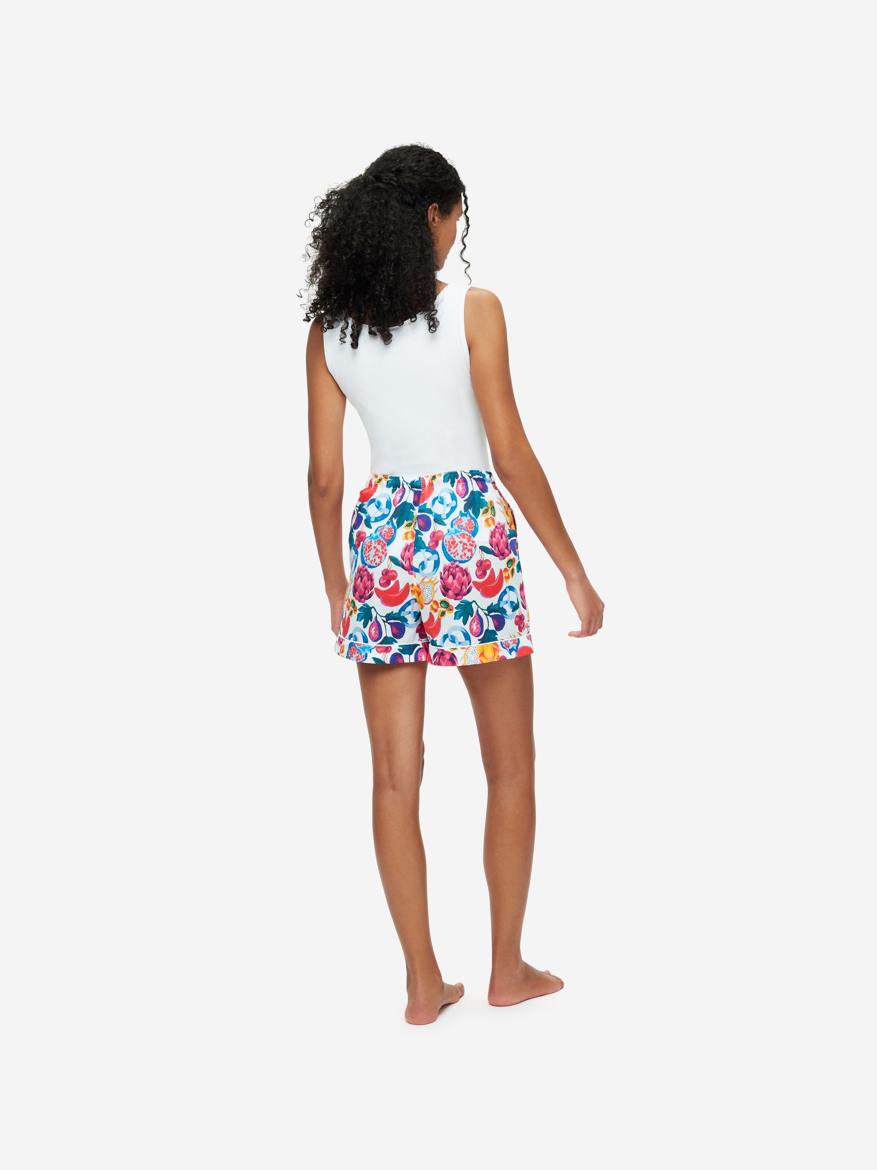 Women's Lounge Shorts Ledbury 50 Cotton Batiste White