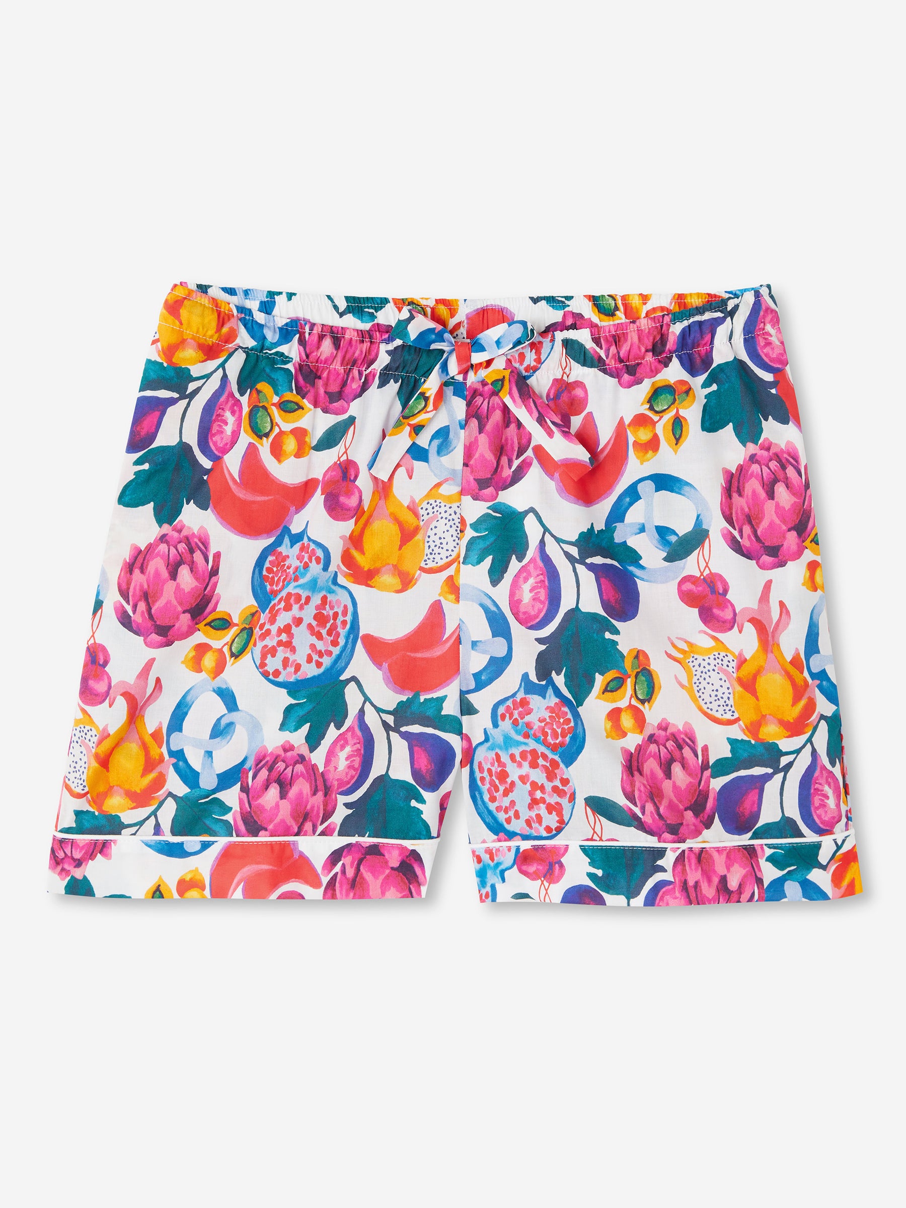 Women's Lounge Shorts Ledbury 50 Cotton Batiste White