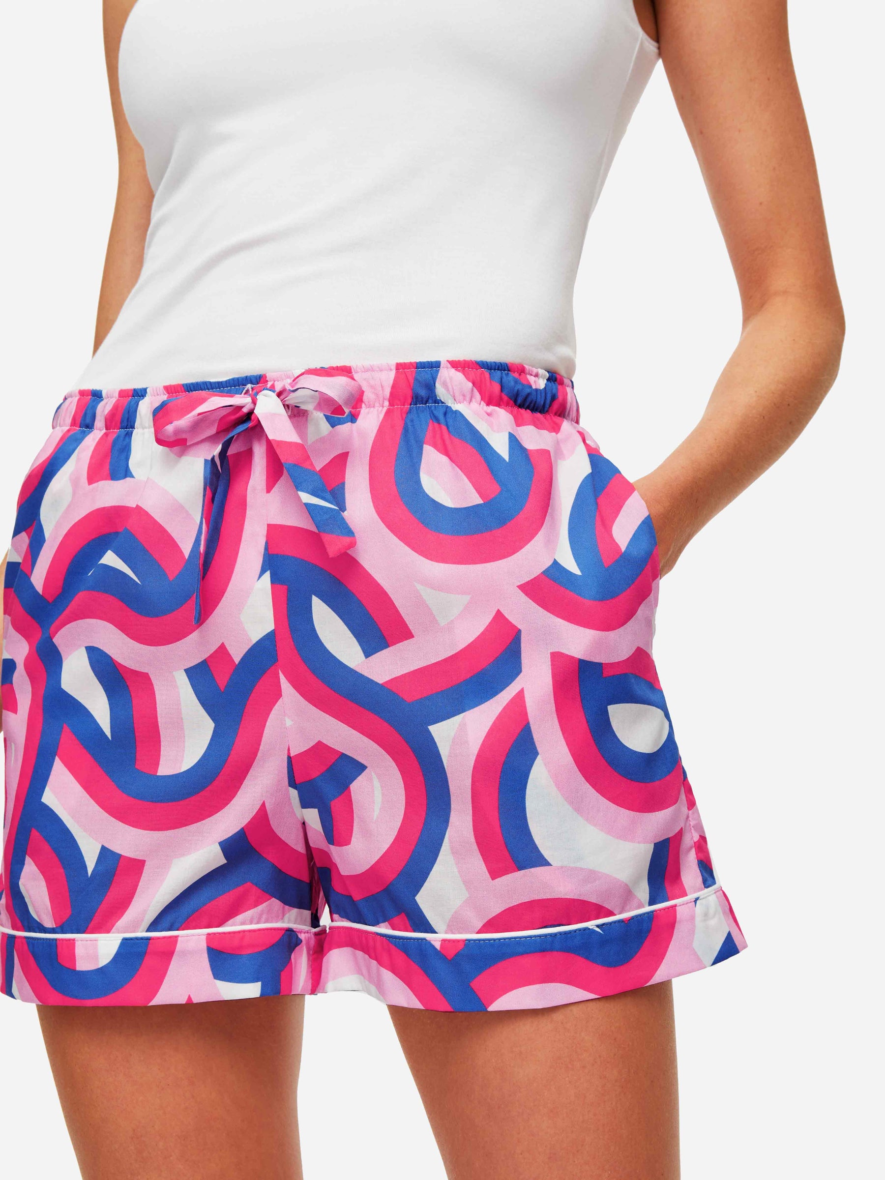 Women's Lounge Shorts Ledbury 51 Cotton Batiste Multi