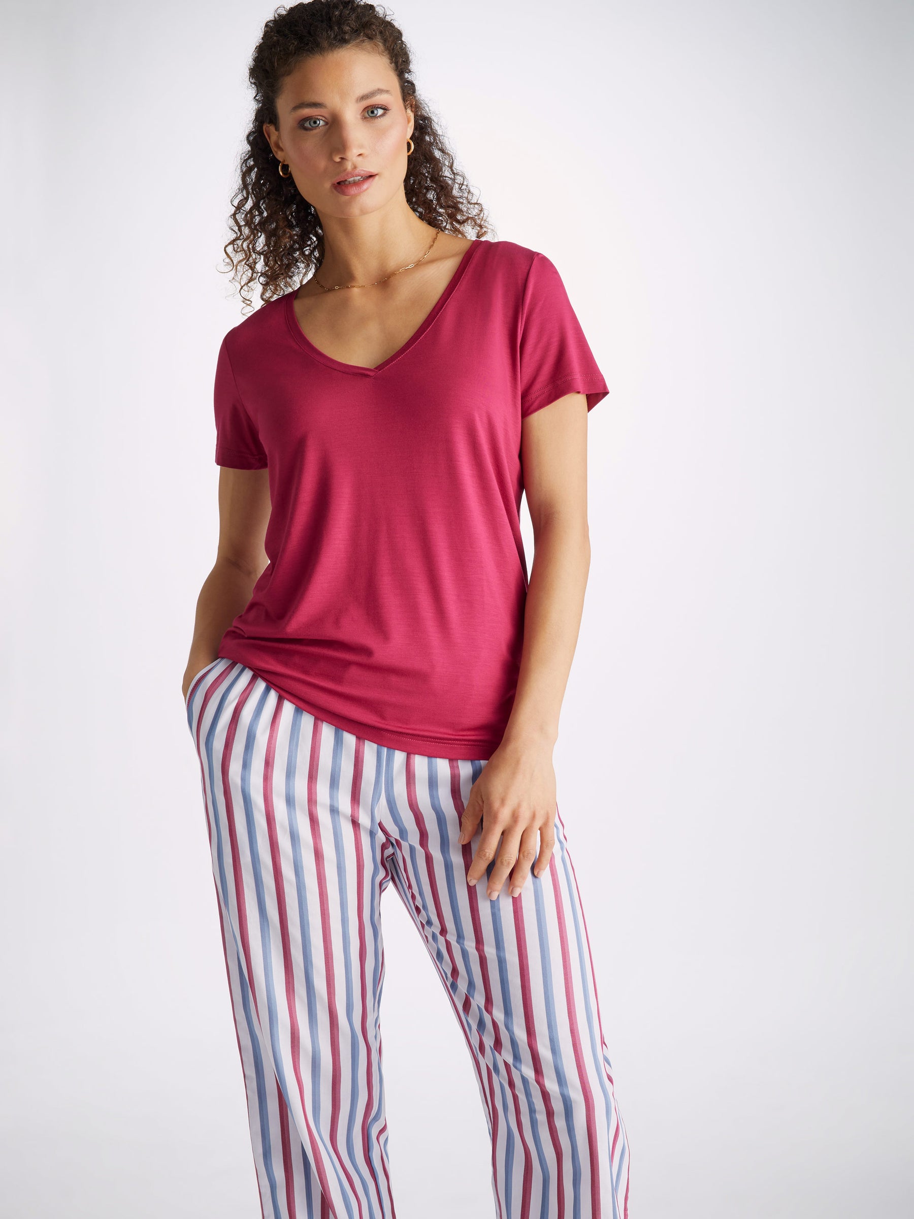 Women's Lounge Trouser Capri 22 Cotton Batiste Multi