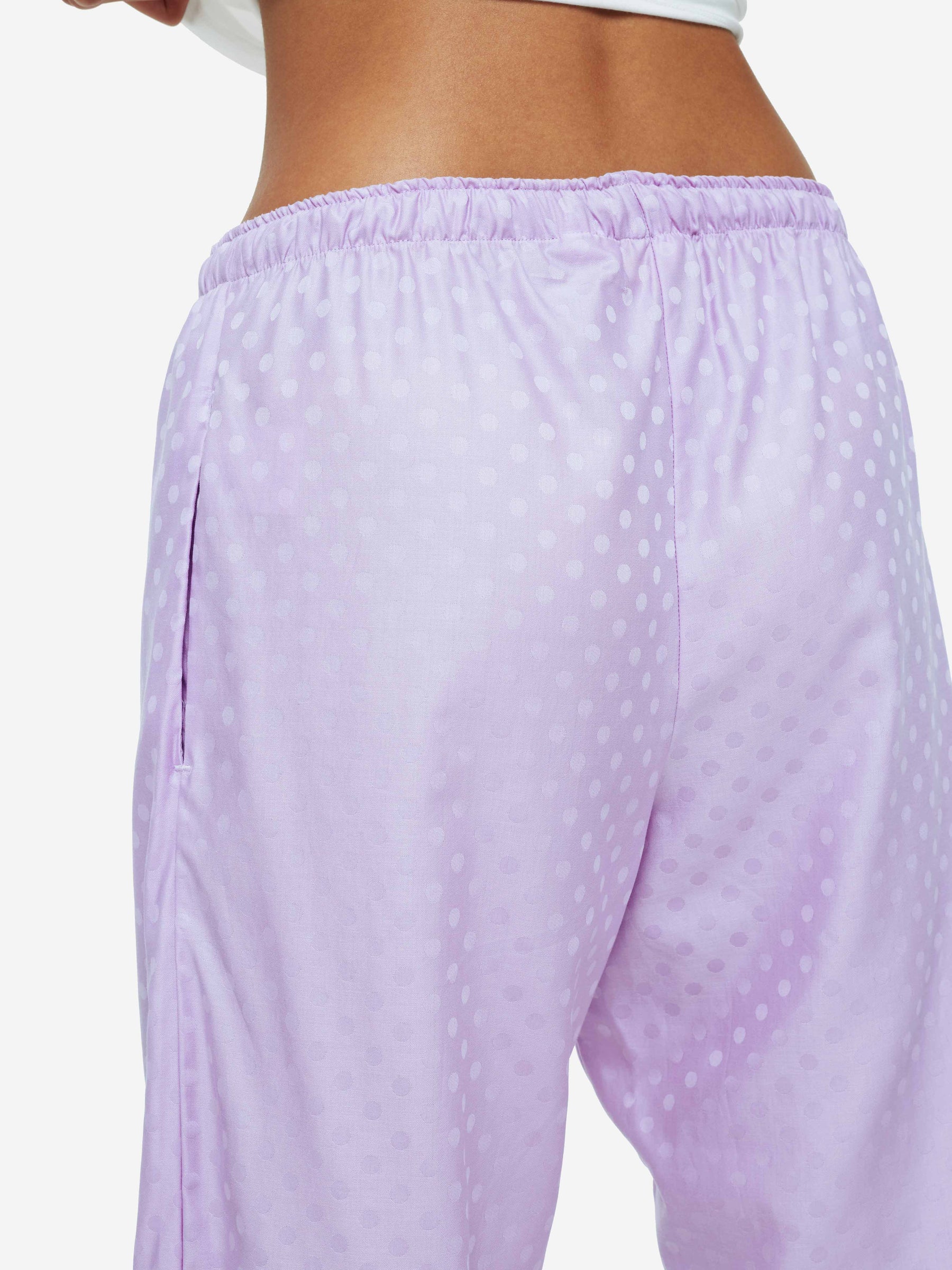 Women's Lounge Trousers Kate 7 Cotton Jacquard Lilac