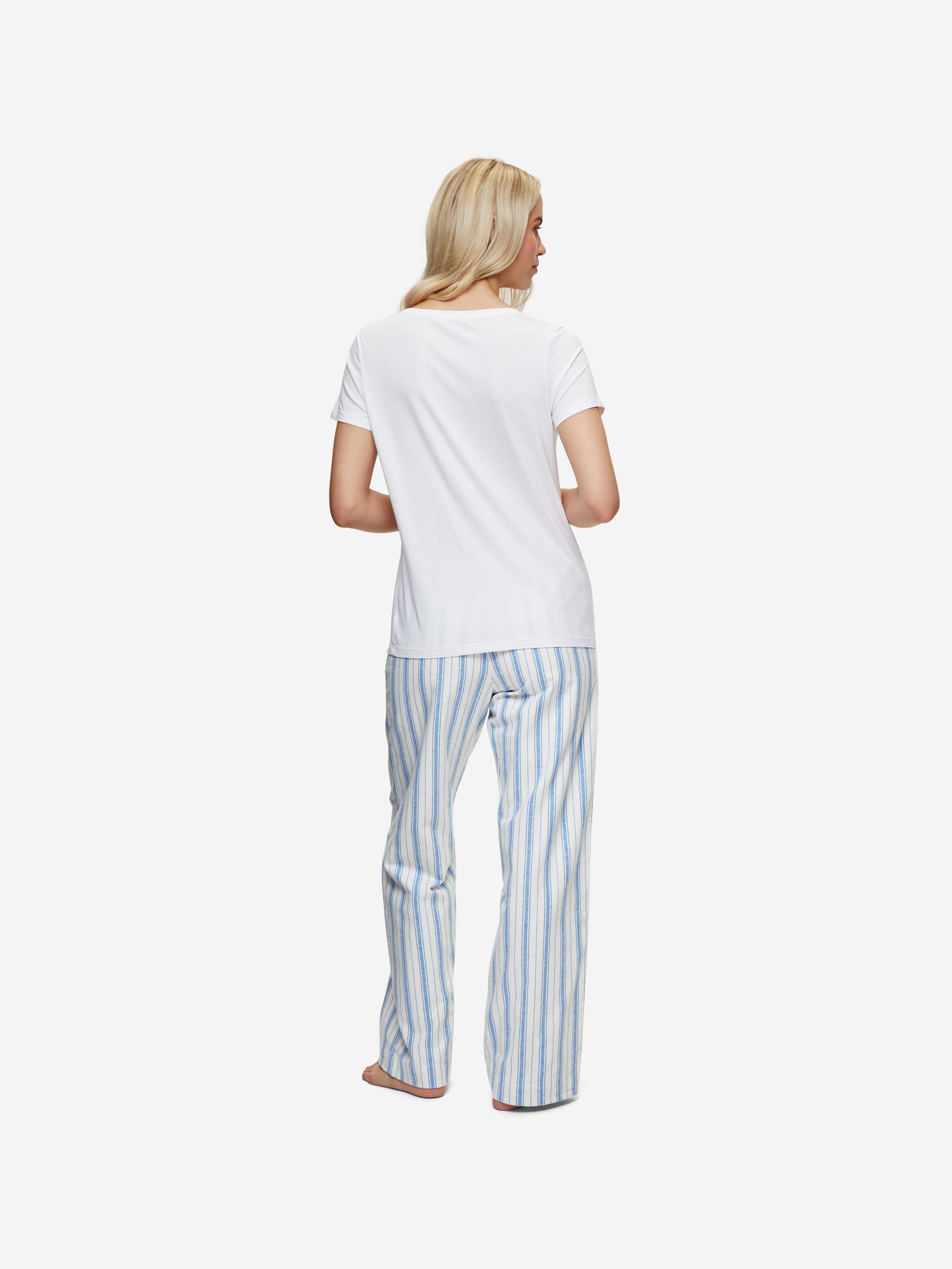 Women's Lounge Trousers Kelburn 31 Brushed Cotton Blue