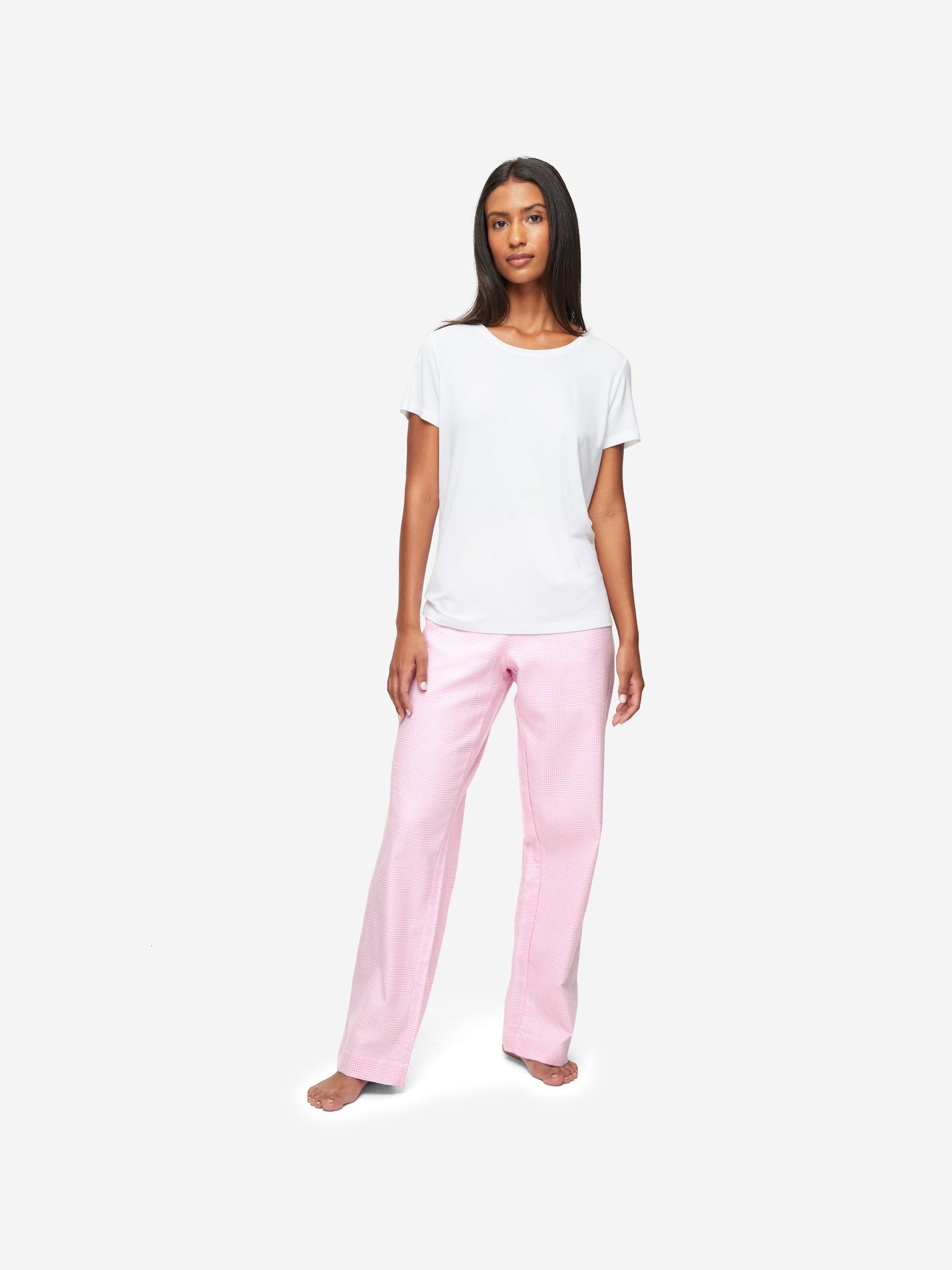 Women's Lounge Trousers Kelburn 32 Brushed Cotton Pink