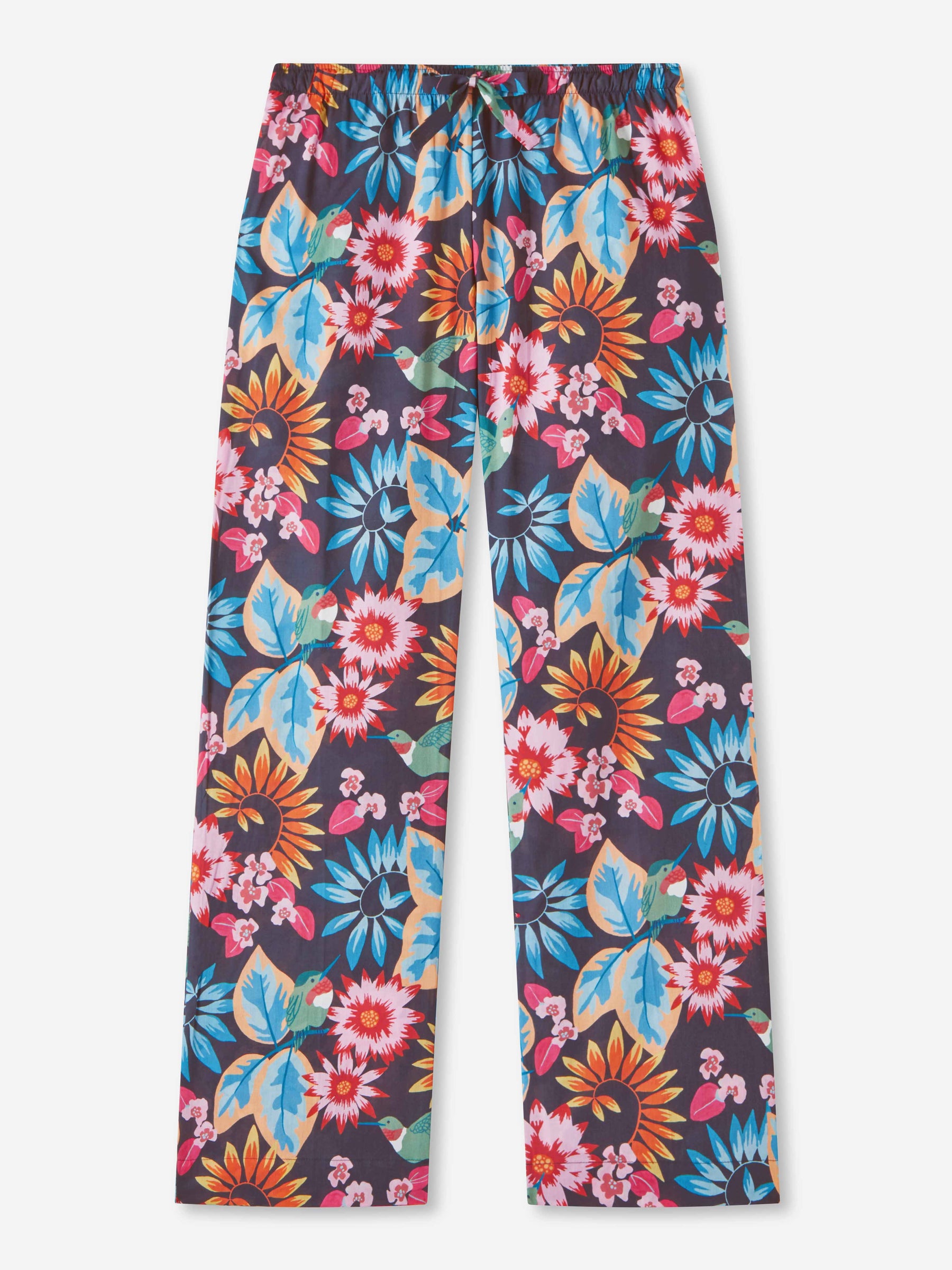 Women's Lounge Trousers Ledbury 60 Cotton Batiste Navy