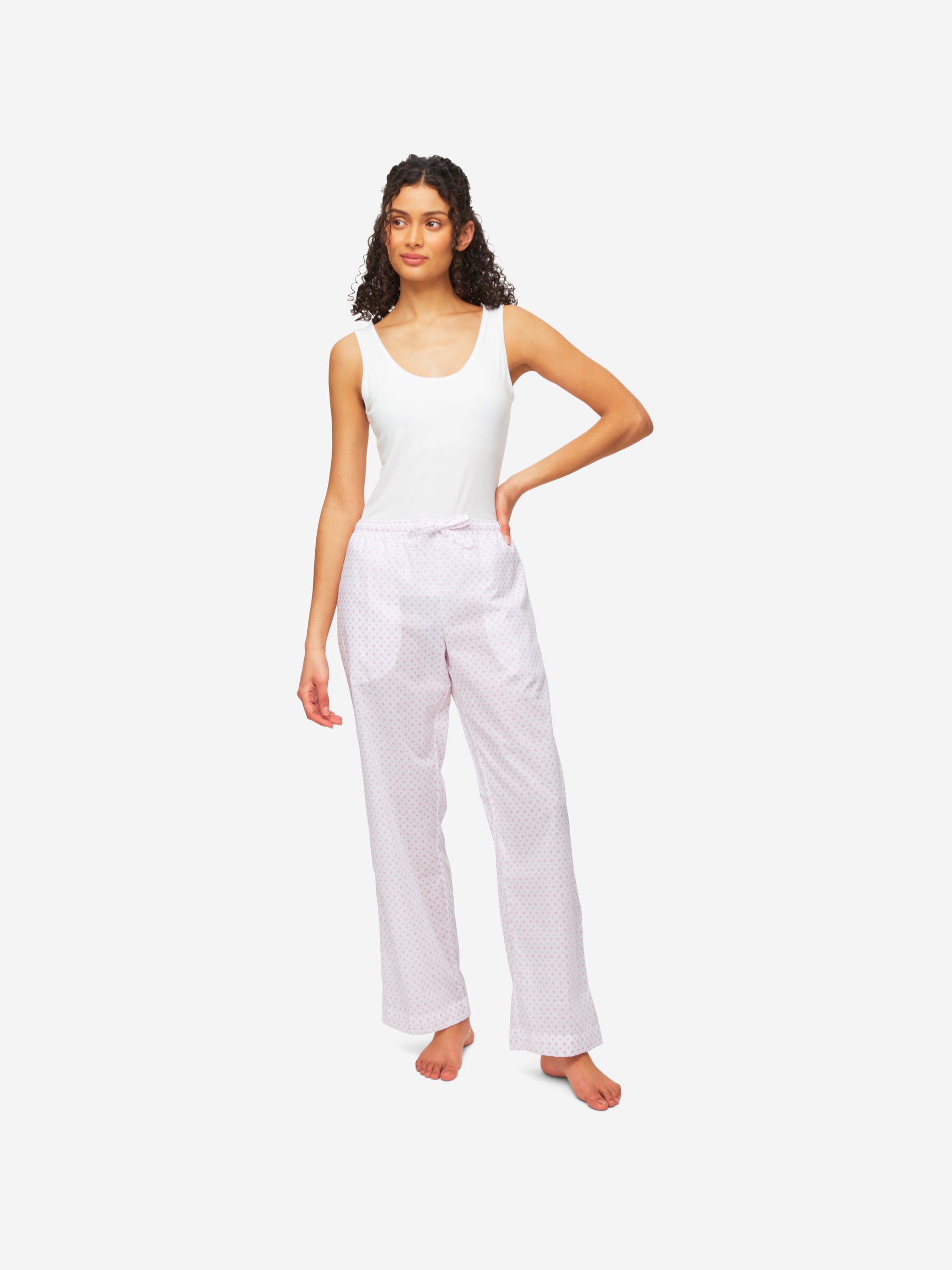 Women's Lounge Trousers Nelson 92 Cotton Batiste Pink