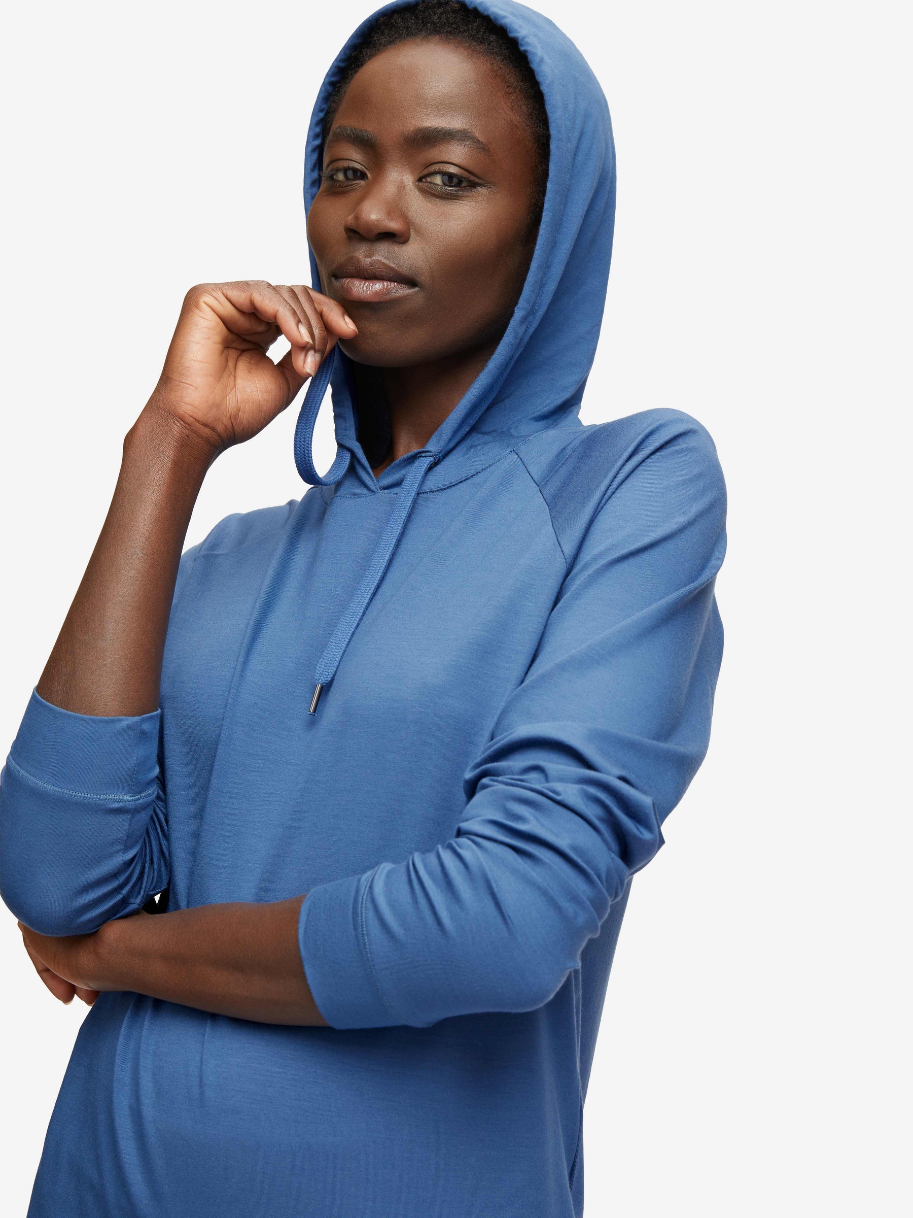 Women's Pullover Hoodie Basel Micro Modal Stretch Storm Blue