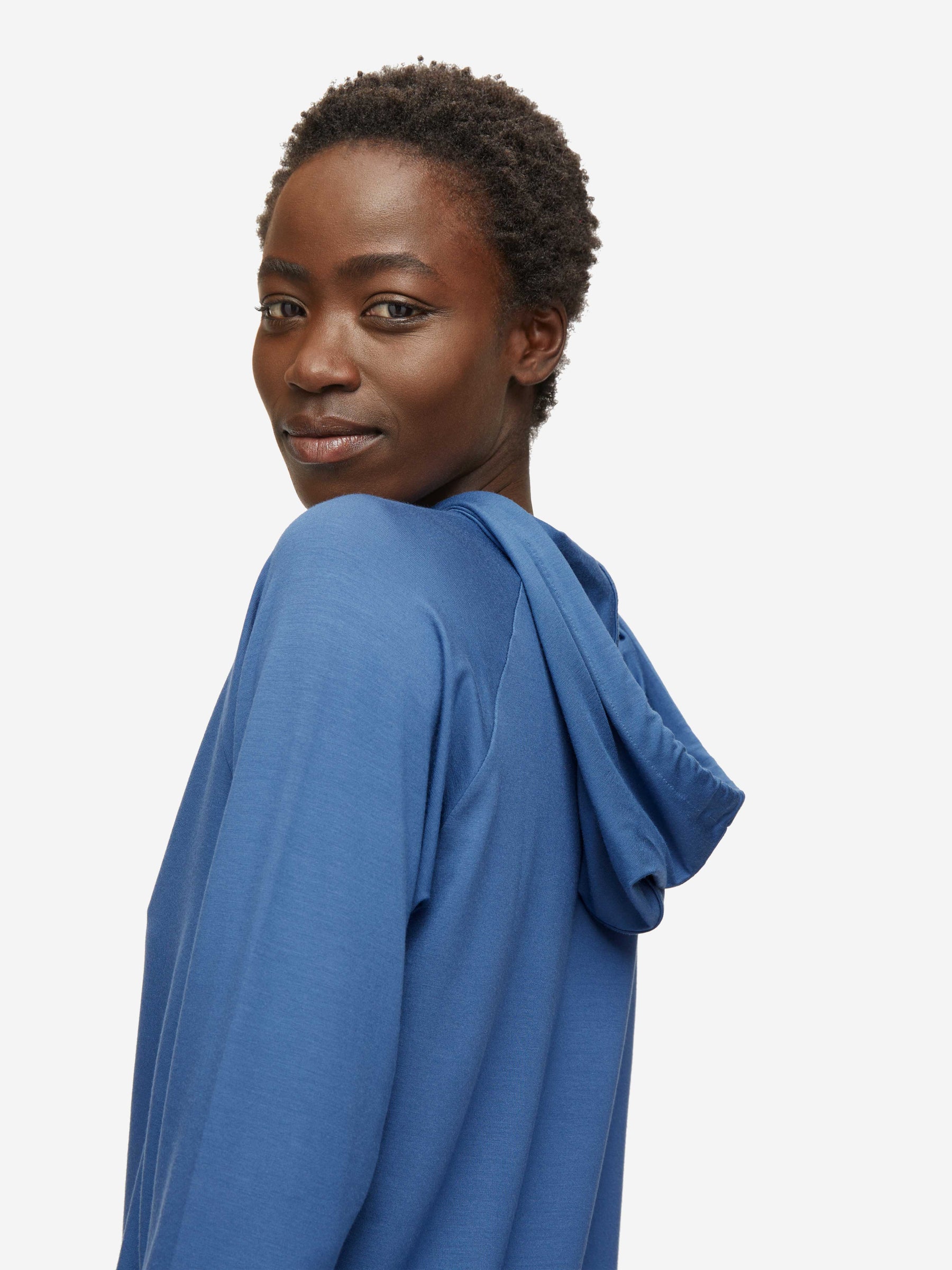 Women's Pullover Hoodie Basel Micro Modal Stretch Storm Blue