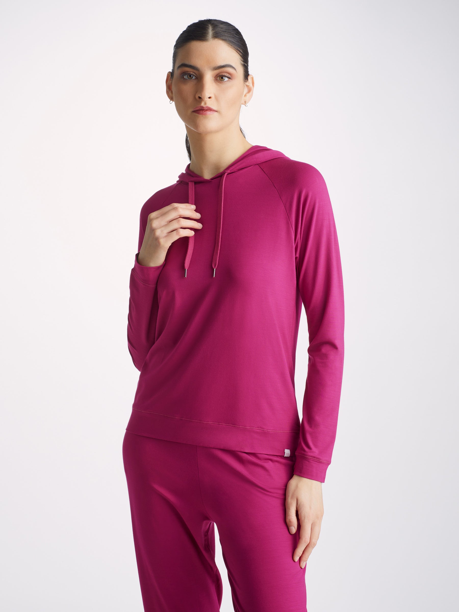 Women's Pullover Hoodie Basel Micro Modal Stretch Berry