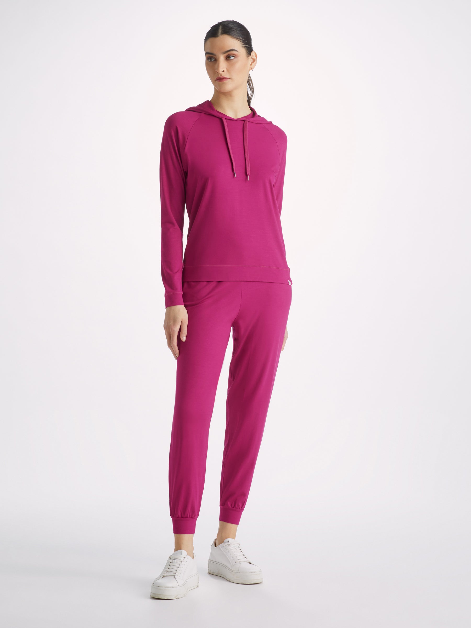 Women's Pullover Hoodie Basel Micro Modal Stretch Berry