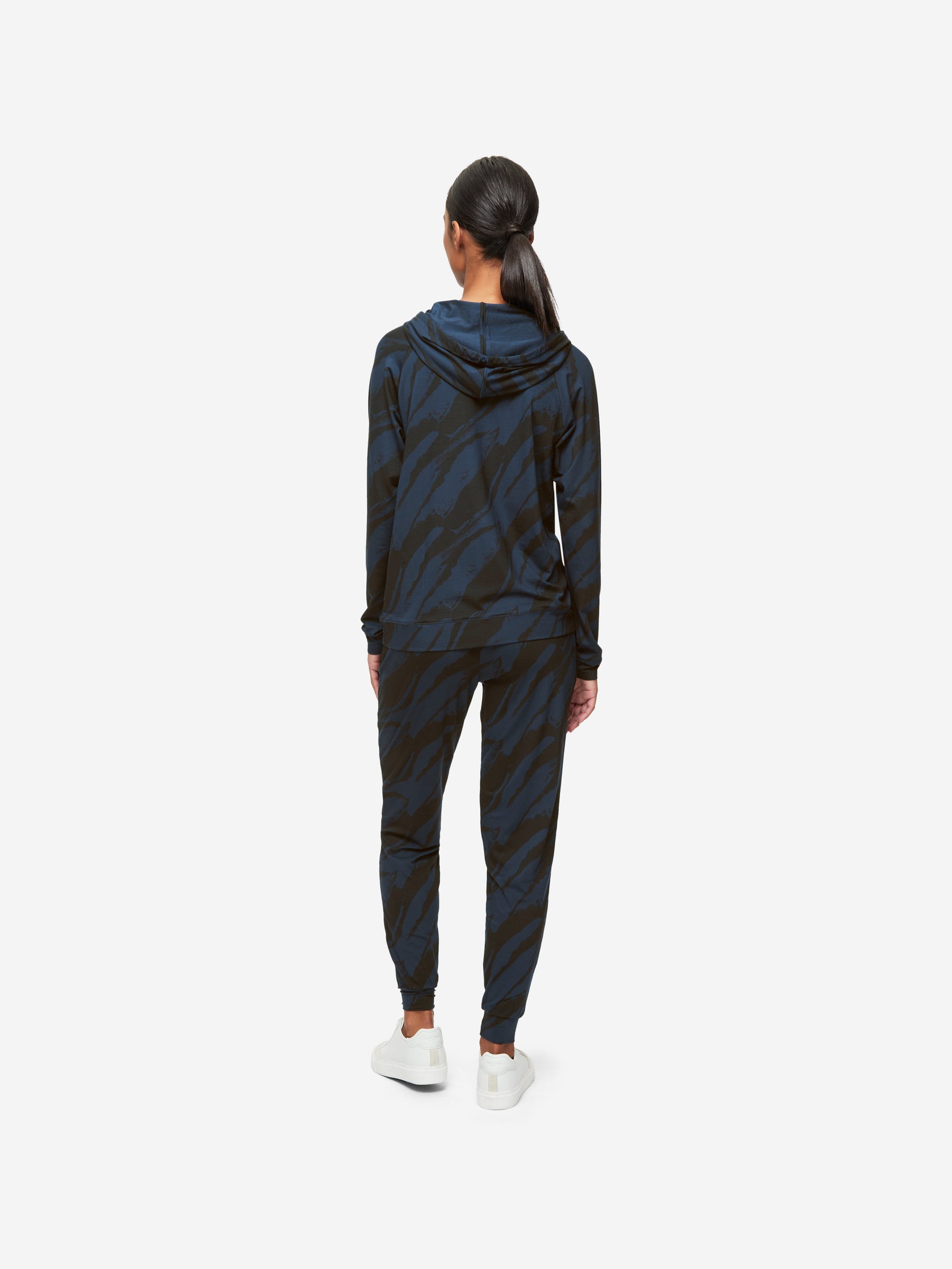 Women's Pullover Hoodie London 8 Micro Modal Stretch Navy