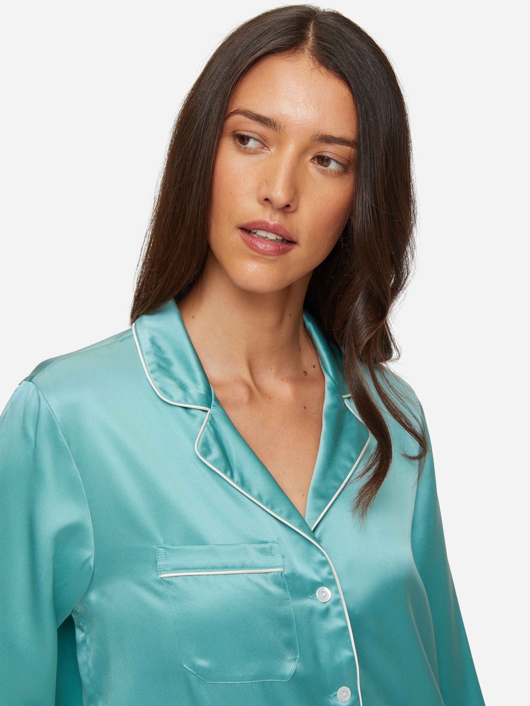 Women's Pyjamas Bailey Silk Satin Sea Foam Green
