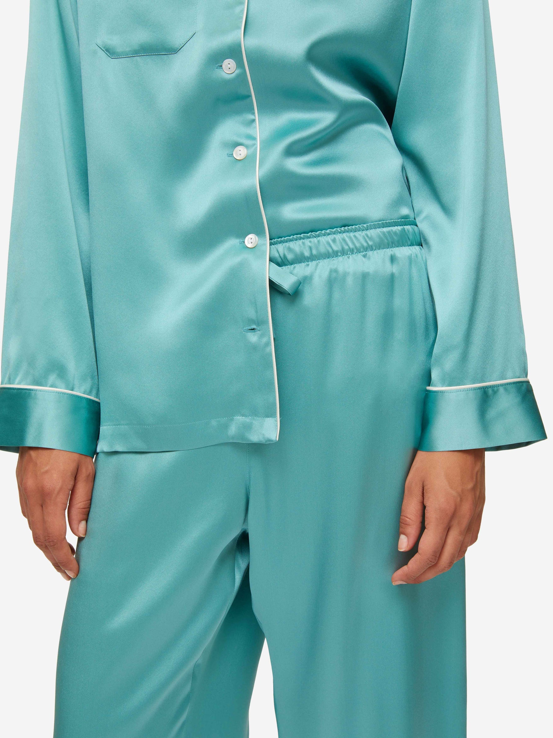 Women's Pyjamas Bailey Silk Satin Sea Foam Green