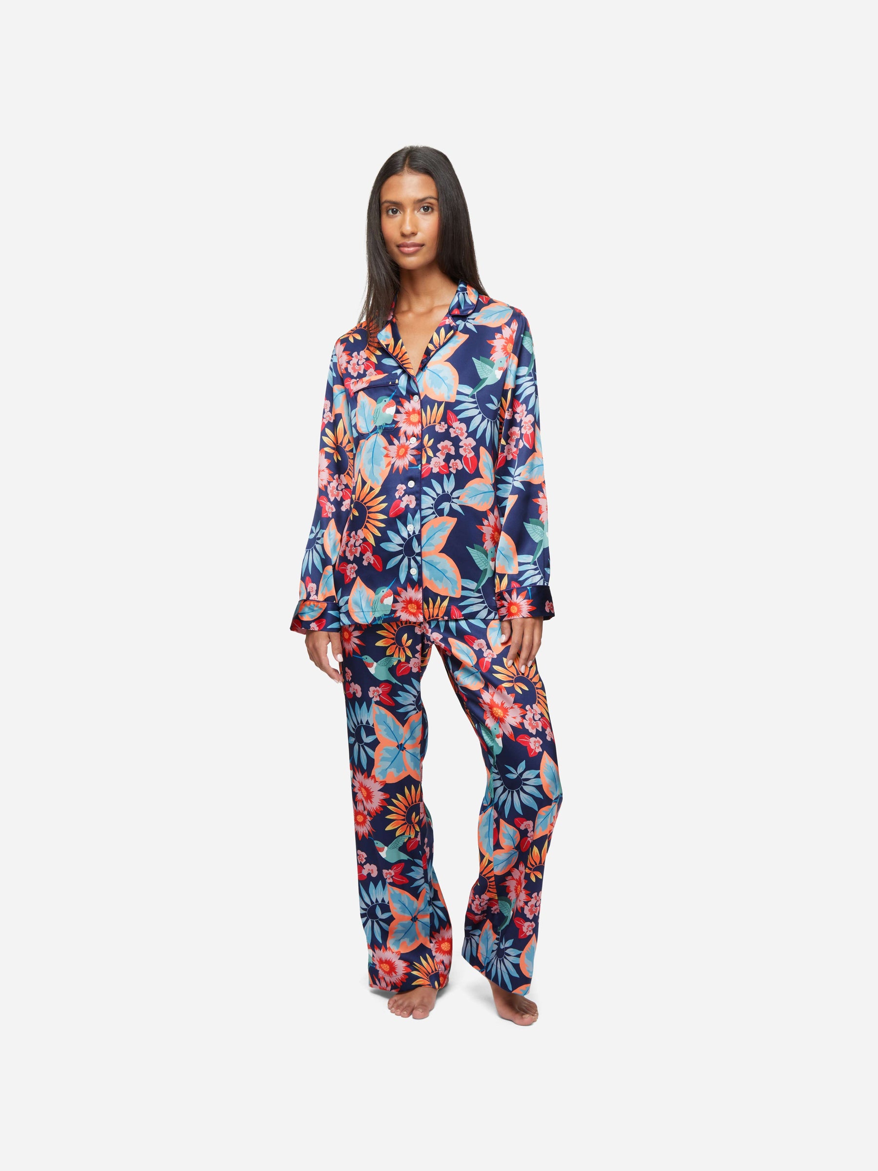 Women's Pyjamas Brindisi 87 Silk Satin Navy
