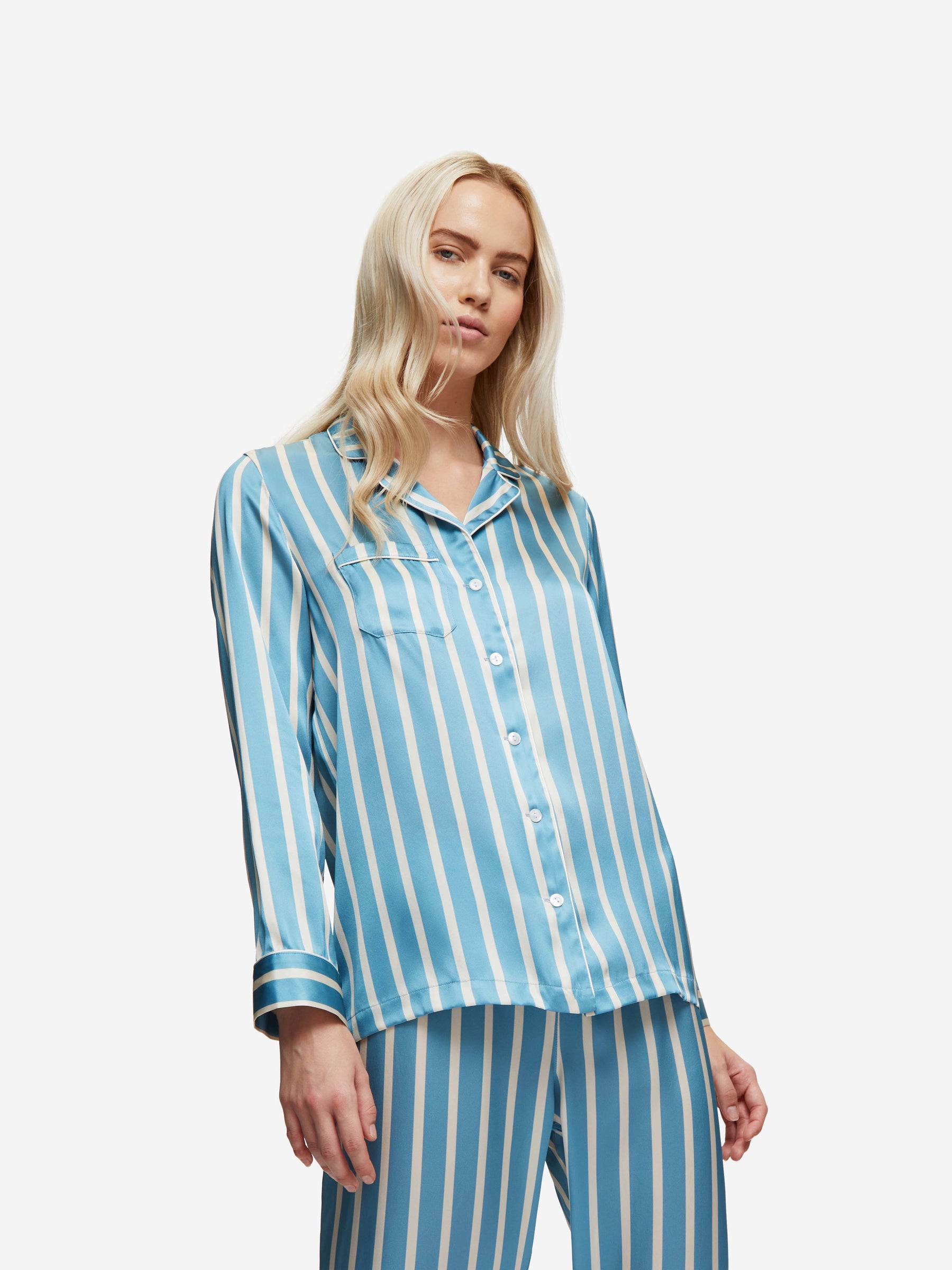 Women's Pyjamas Brindisi 88 Silk Satin Blue