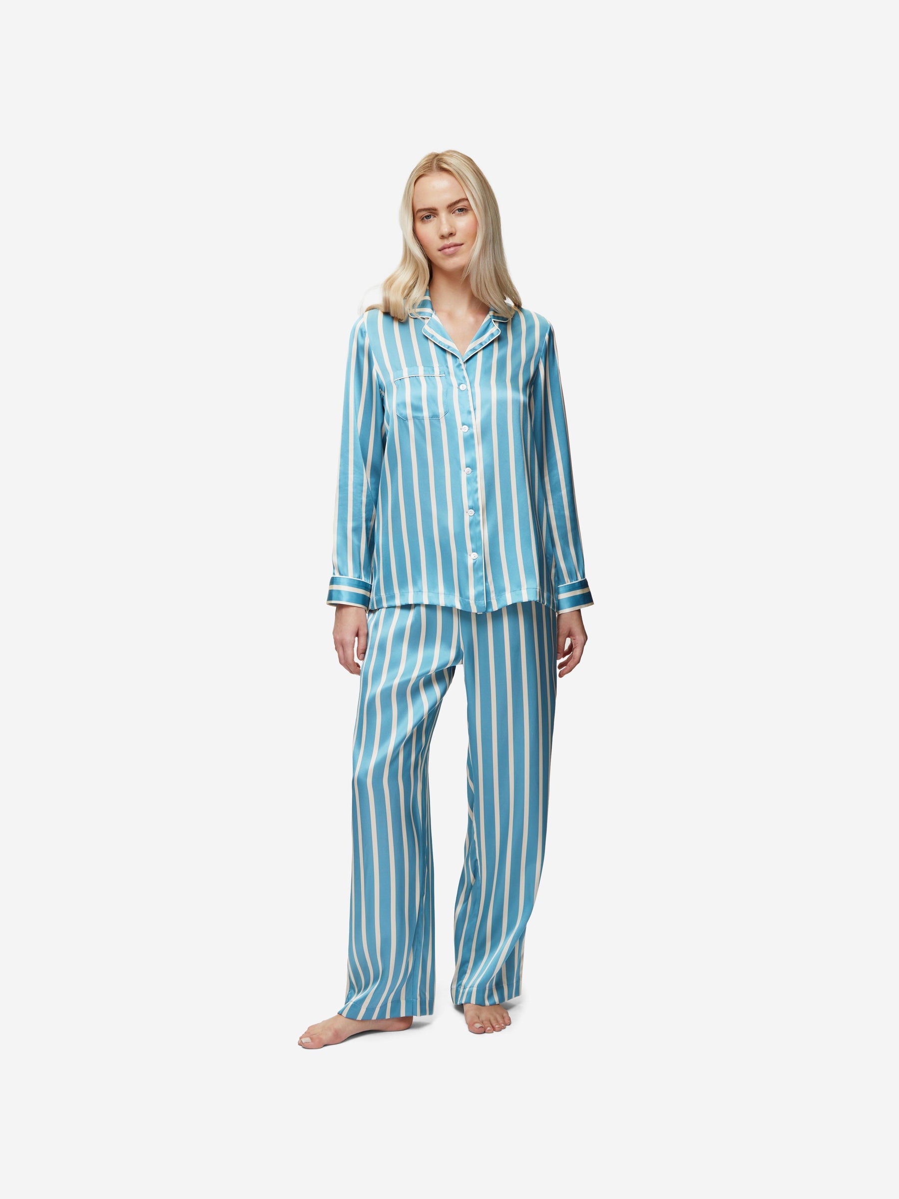 Women's Pyjamas Brindisi 88 Silk Satin Blue