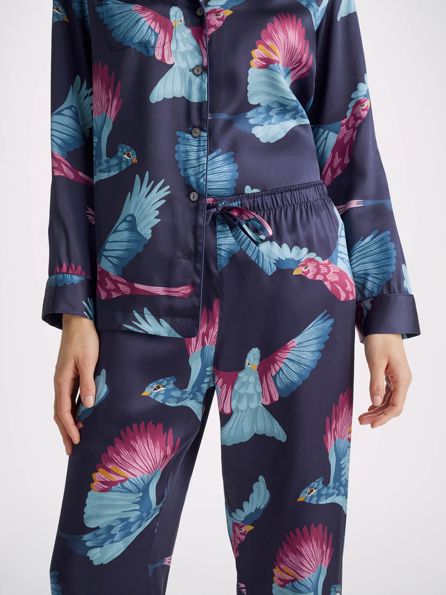 Women's Pyjamas Brindisi 95 Silk Satin Navy