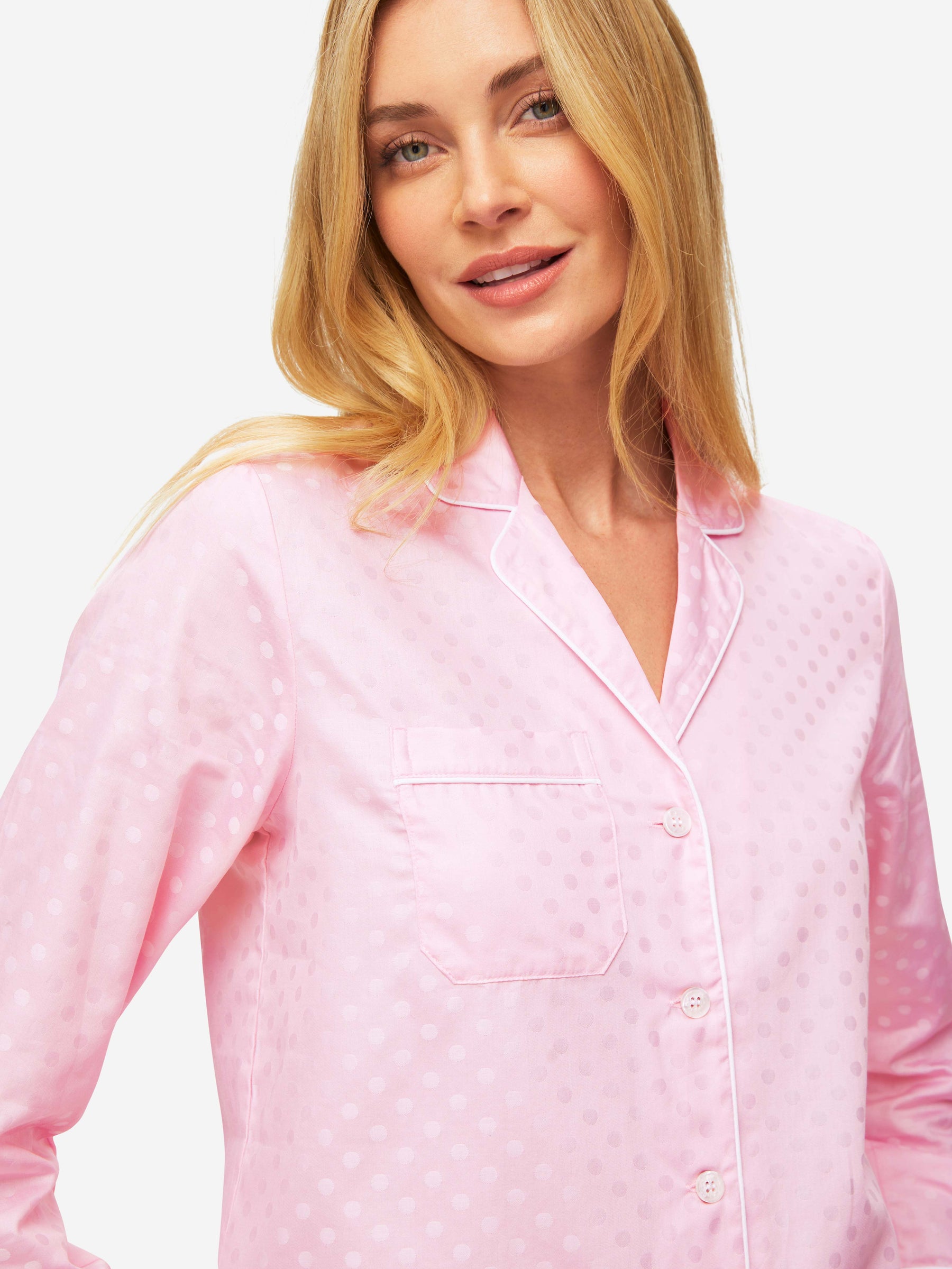 Women's Pyjamas Kate 7 Cotton Jacquard Pink