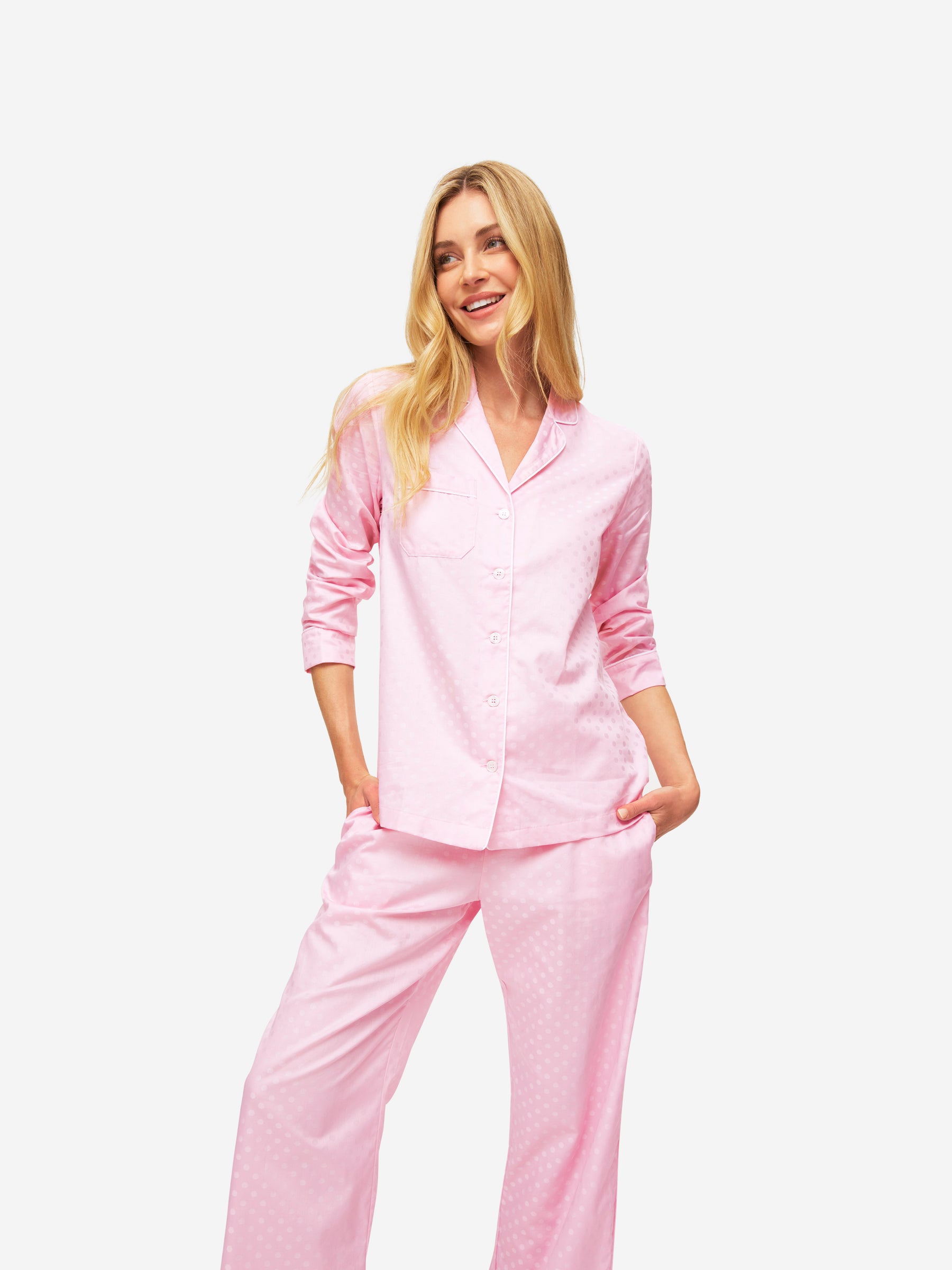 Women's Pyjamas Kate 7 Cotton Jacquard Pink