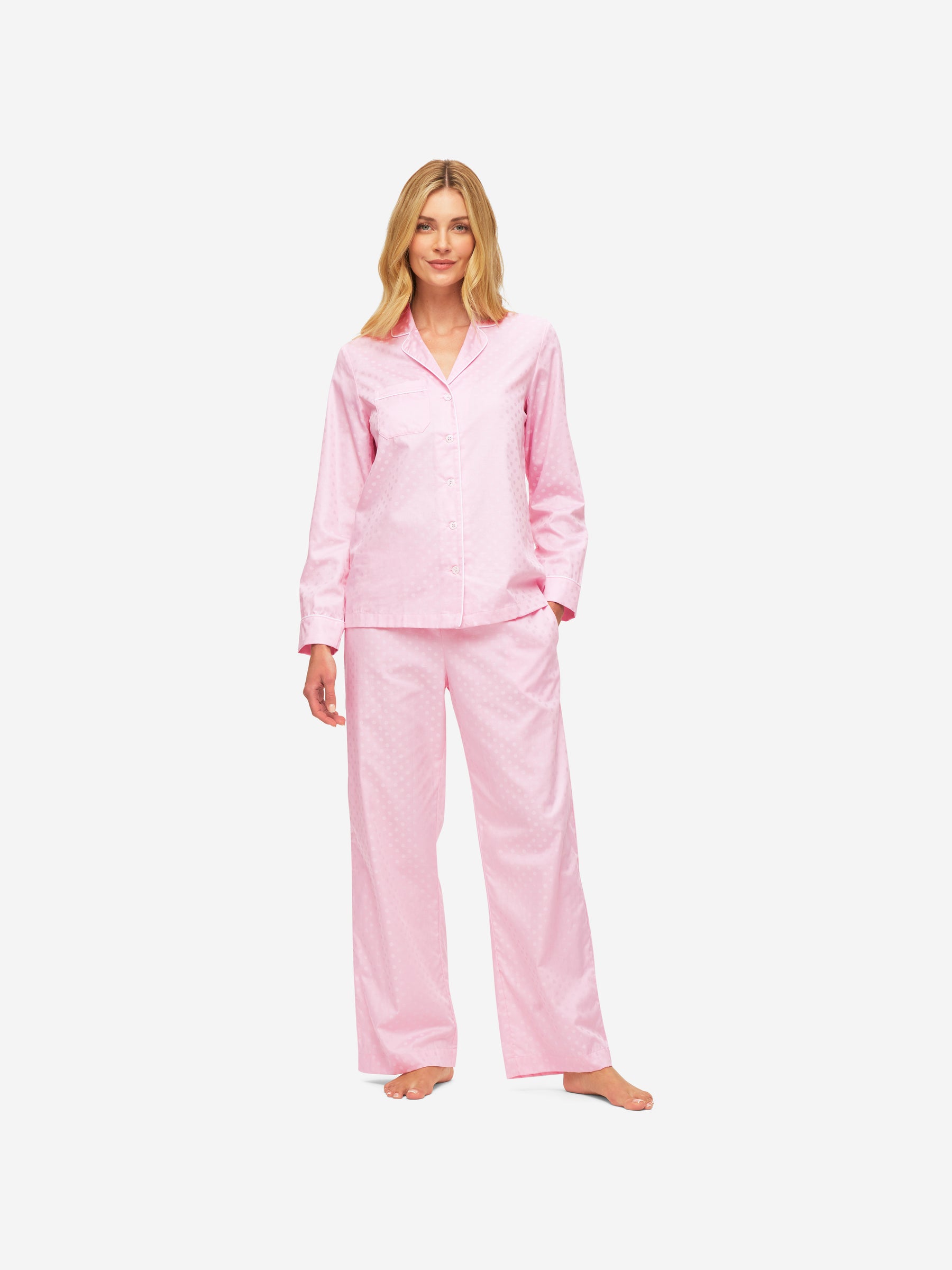 Women's Pyjamas Kate 7 Cotton Jacquard Pink