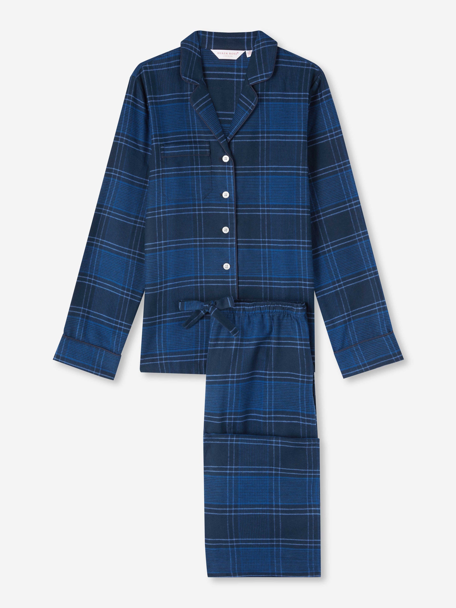 Women's Pyjamas Kelburn 27 Brushed Cotton Navy