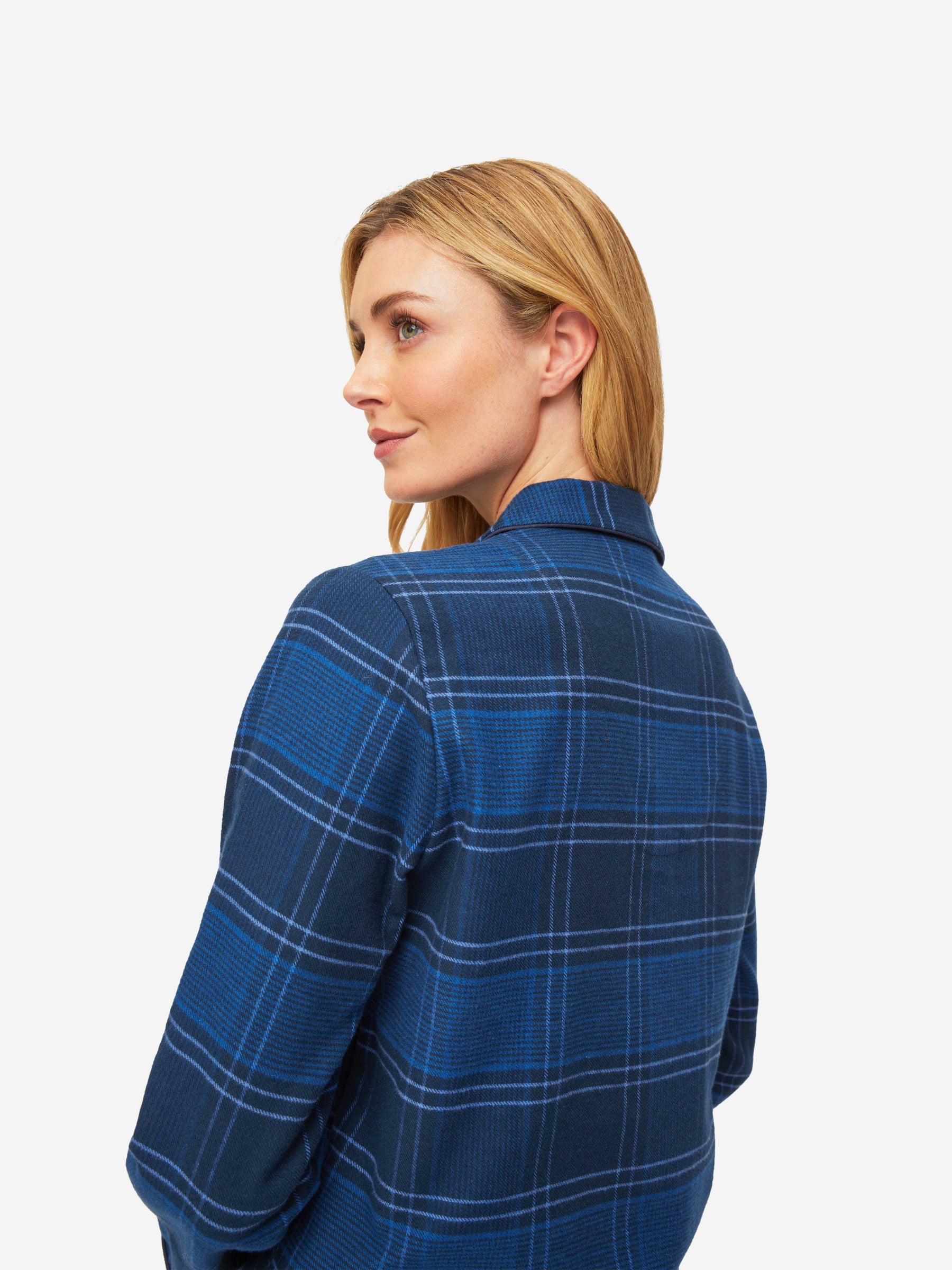 Women's Pyjamas Kelburn 27 Brushed Cotton Navy