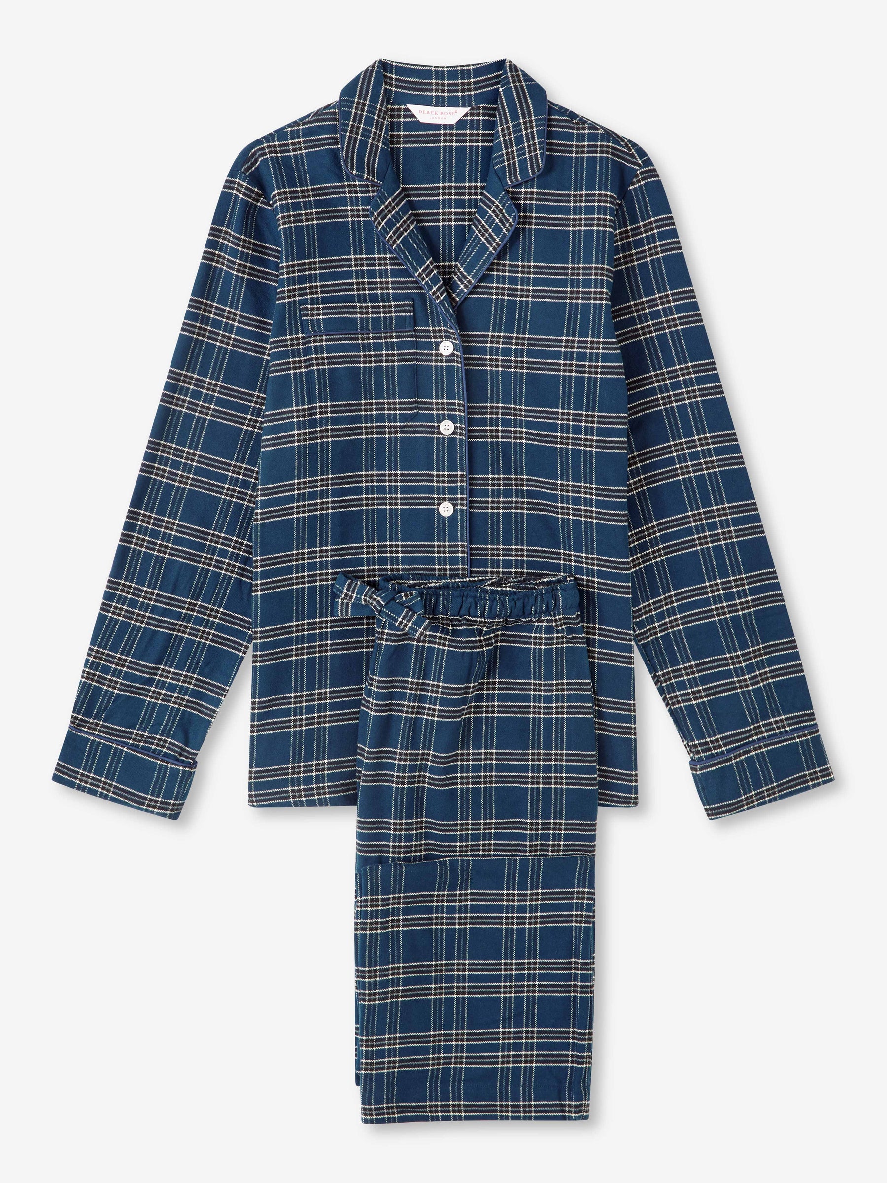 Women's Pyjamas Kelburn 30 Brushed Cotton Navy