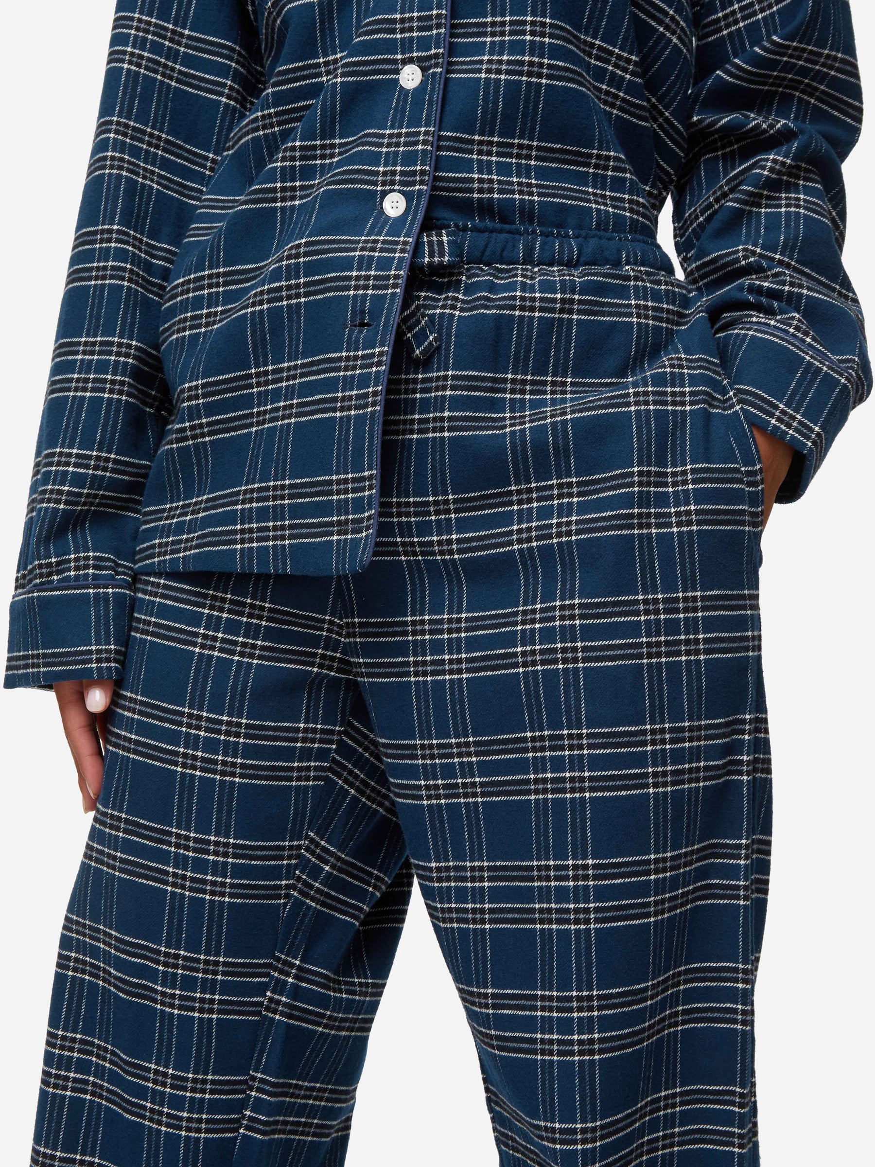 Women's Pyjamas Kelburn 30 Brushed Cotton Navy