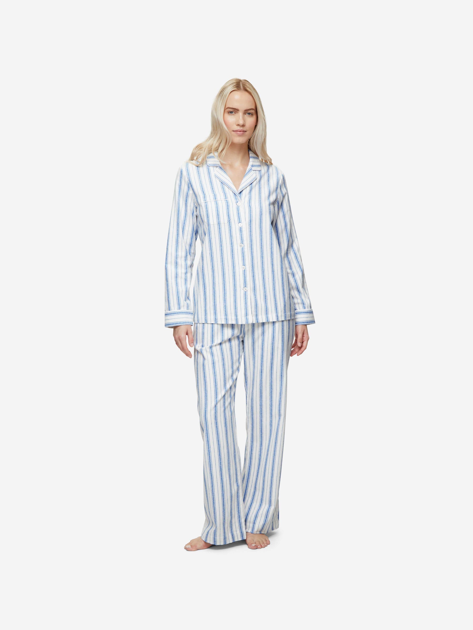 Women's Pyjamas Kelburn 31 Brushed Cotton Blue
