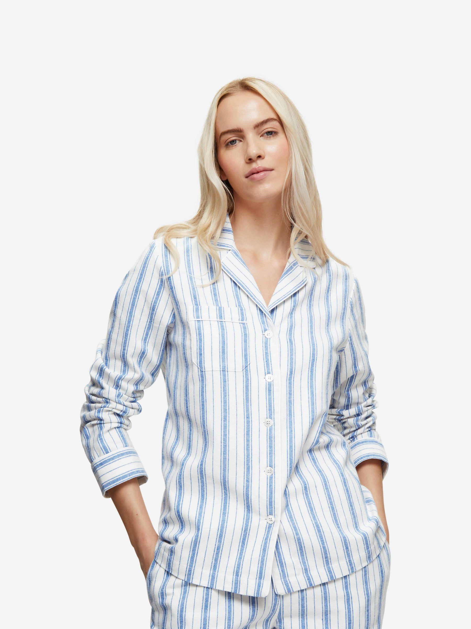 Women's Pyjamas Kelburn 31 Brushed Cotton Blue