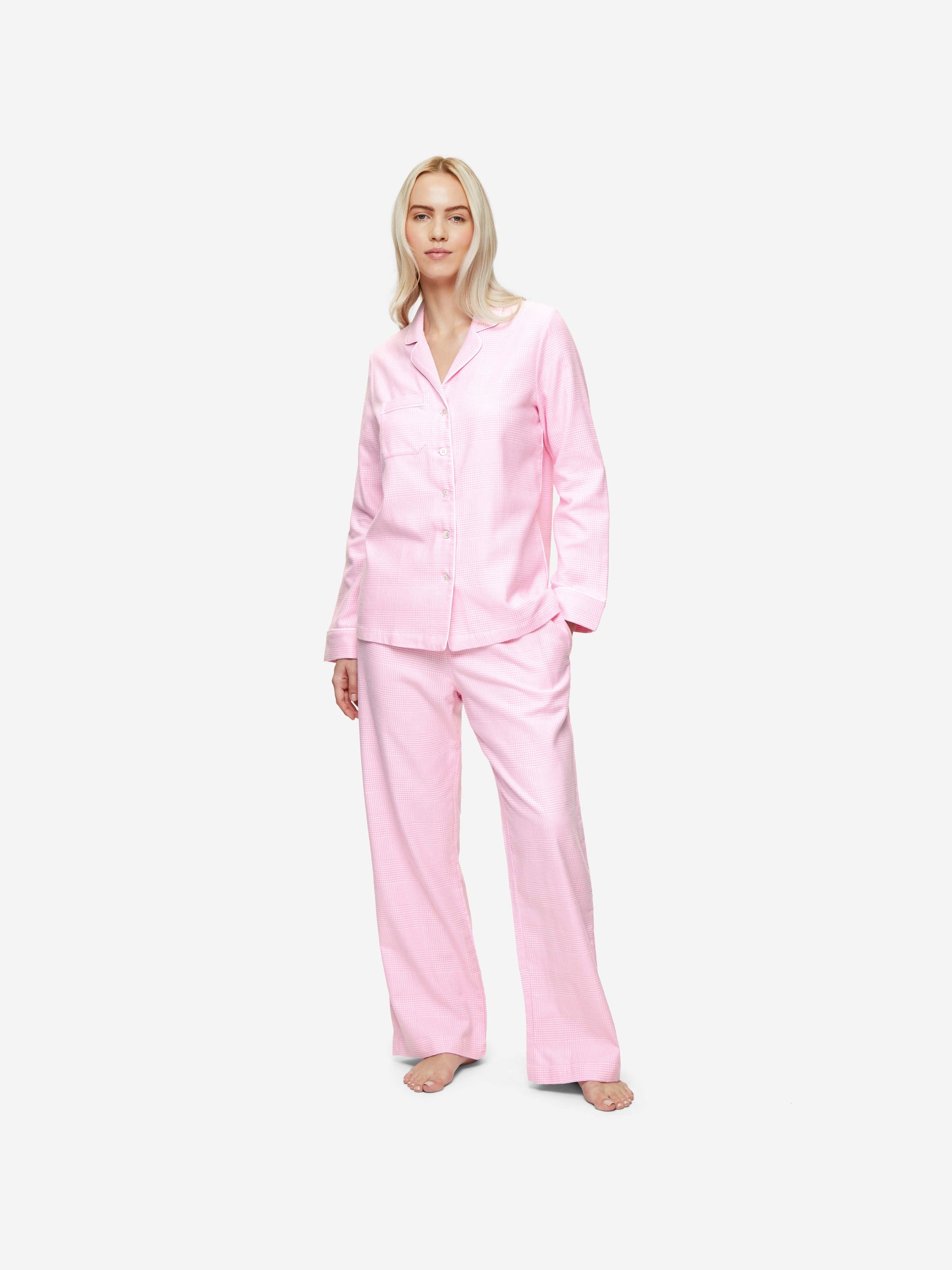 Women's Pyjamas Kelburn 32 Brushed Cotton Pink