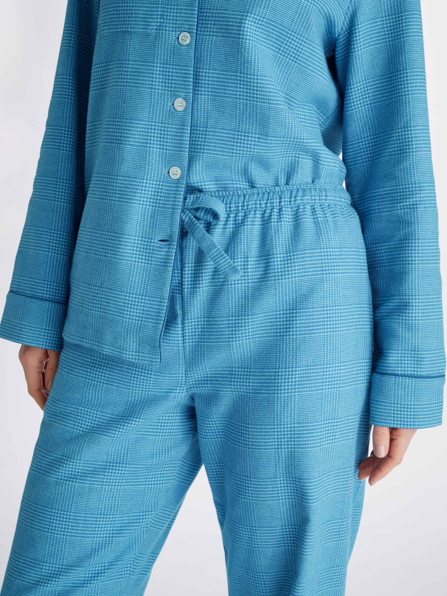 Women's Pyjamas Kelburn 34 Brushed Cotton Blue