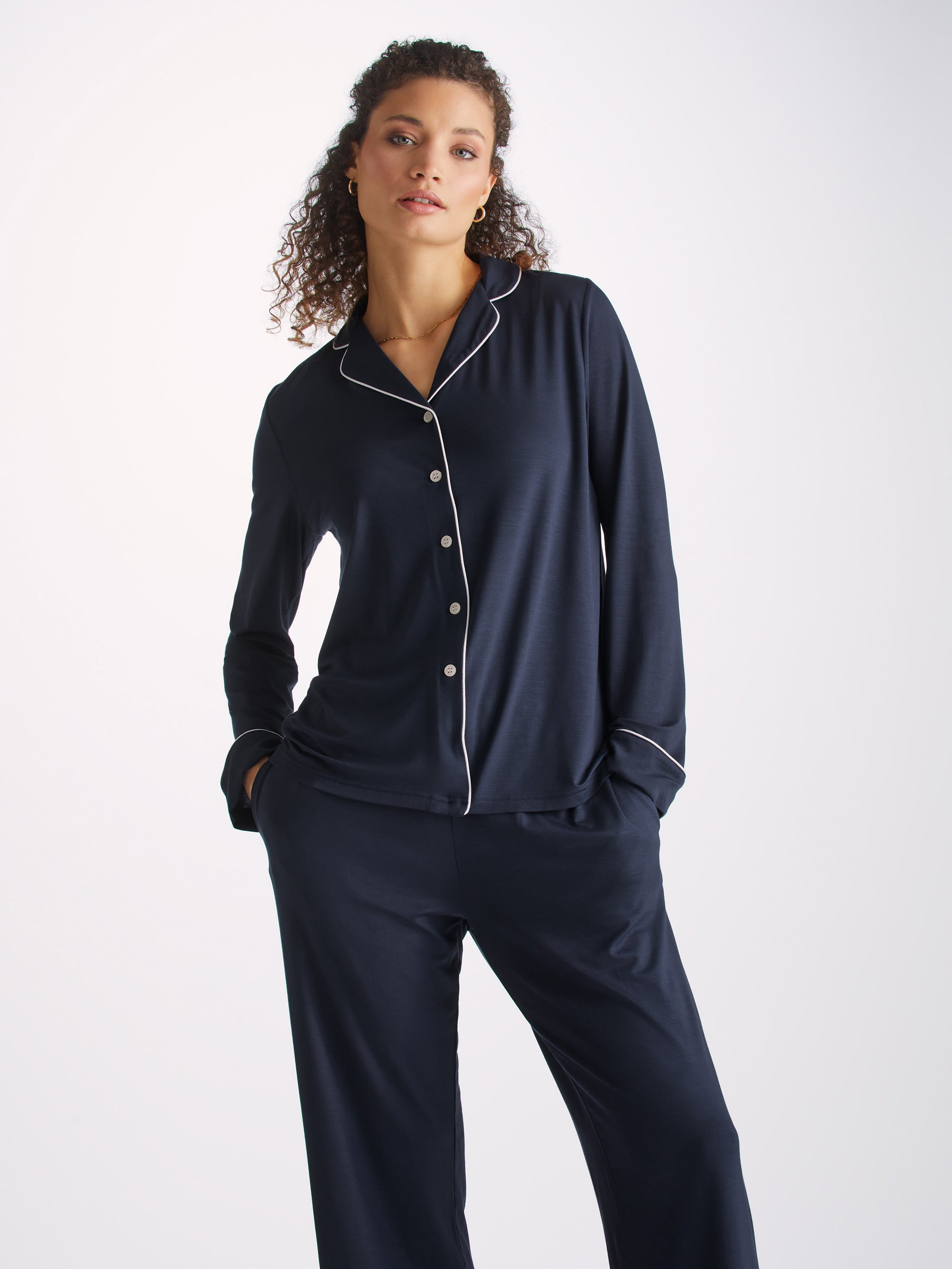 Lara Micro Modal Stretch Navy Women's Pyjamas
