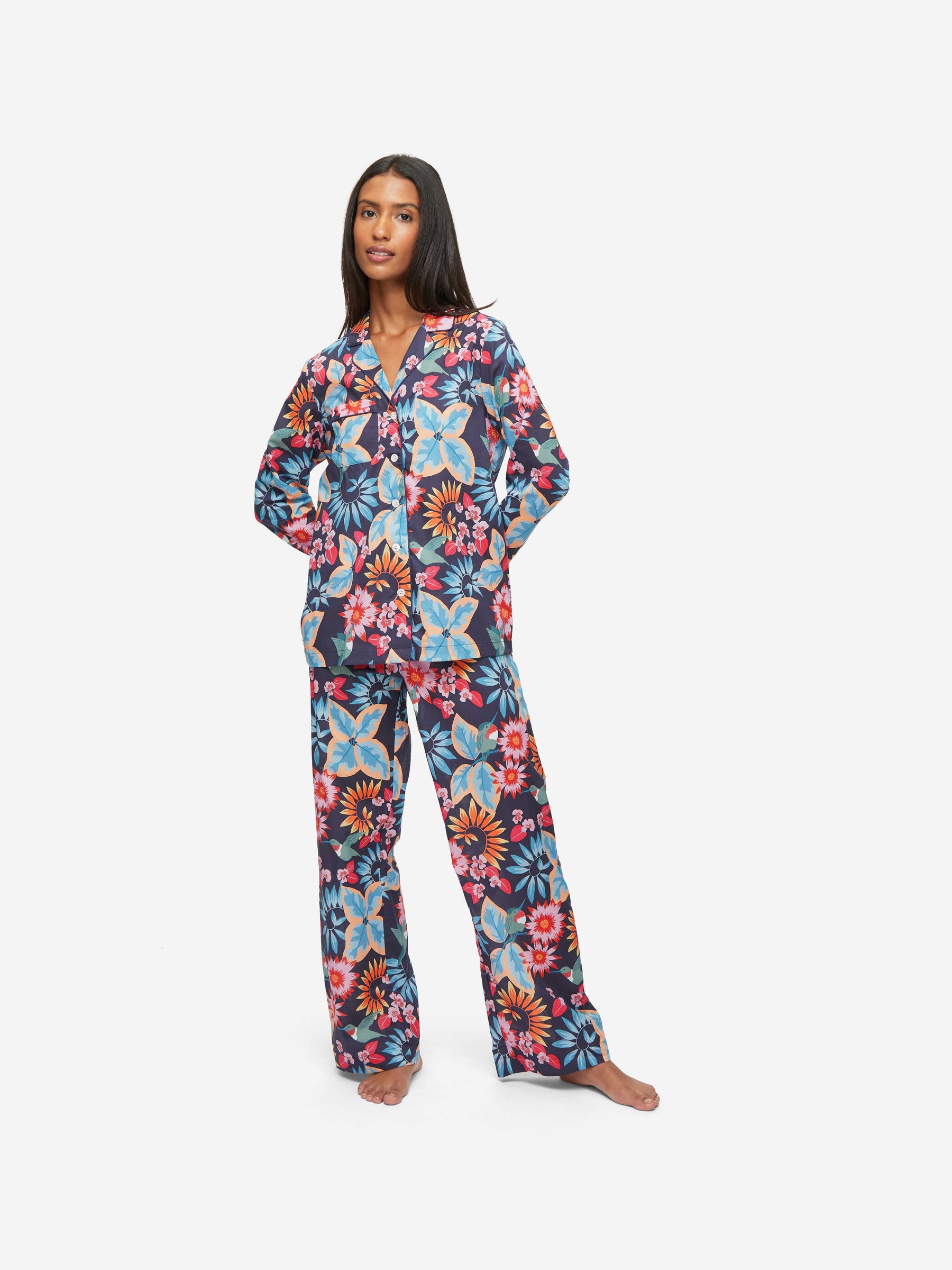 Women's Pyjamas Ledbury 60 Cotton Batiste Navy