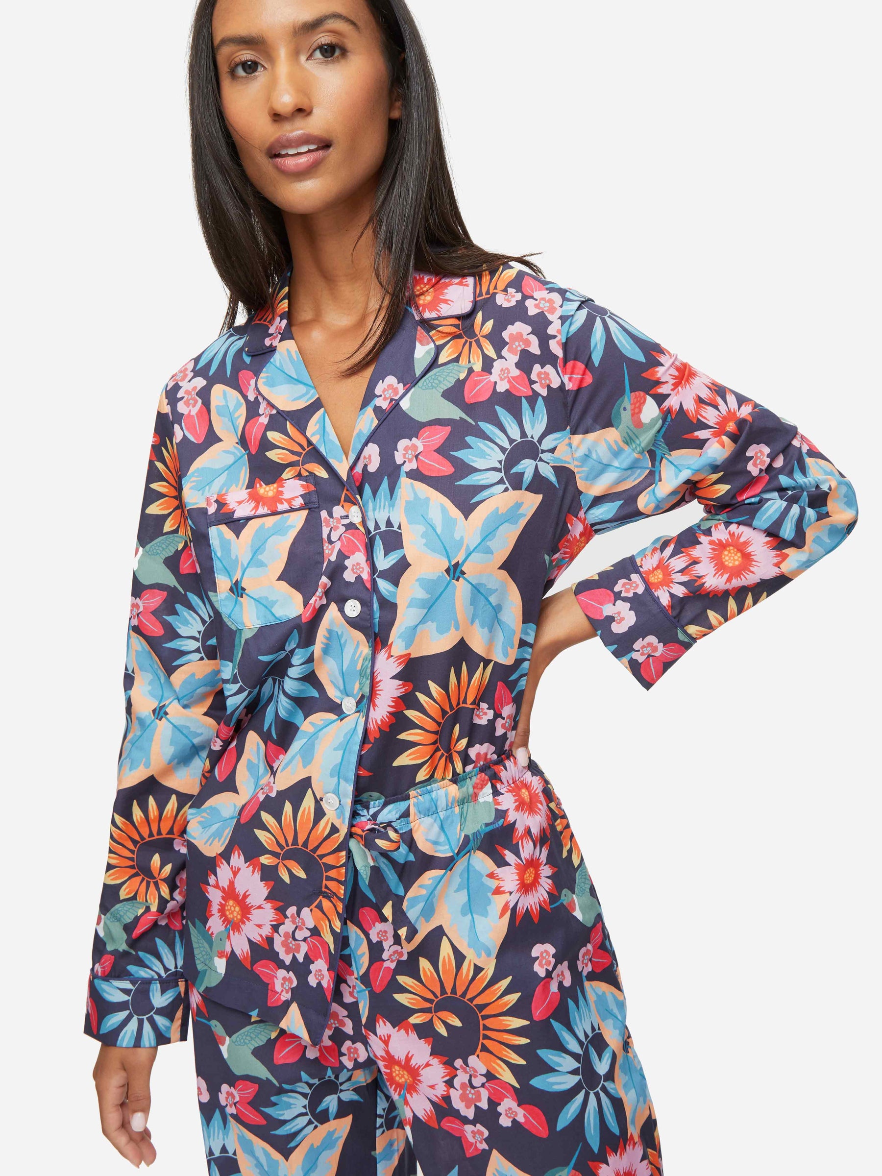Women's Pyjamas Ledbury 60 Cotton Batiste Navy