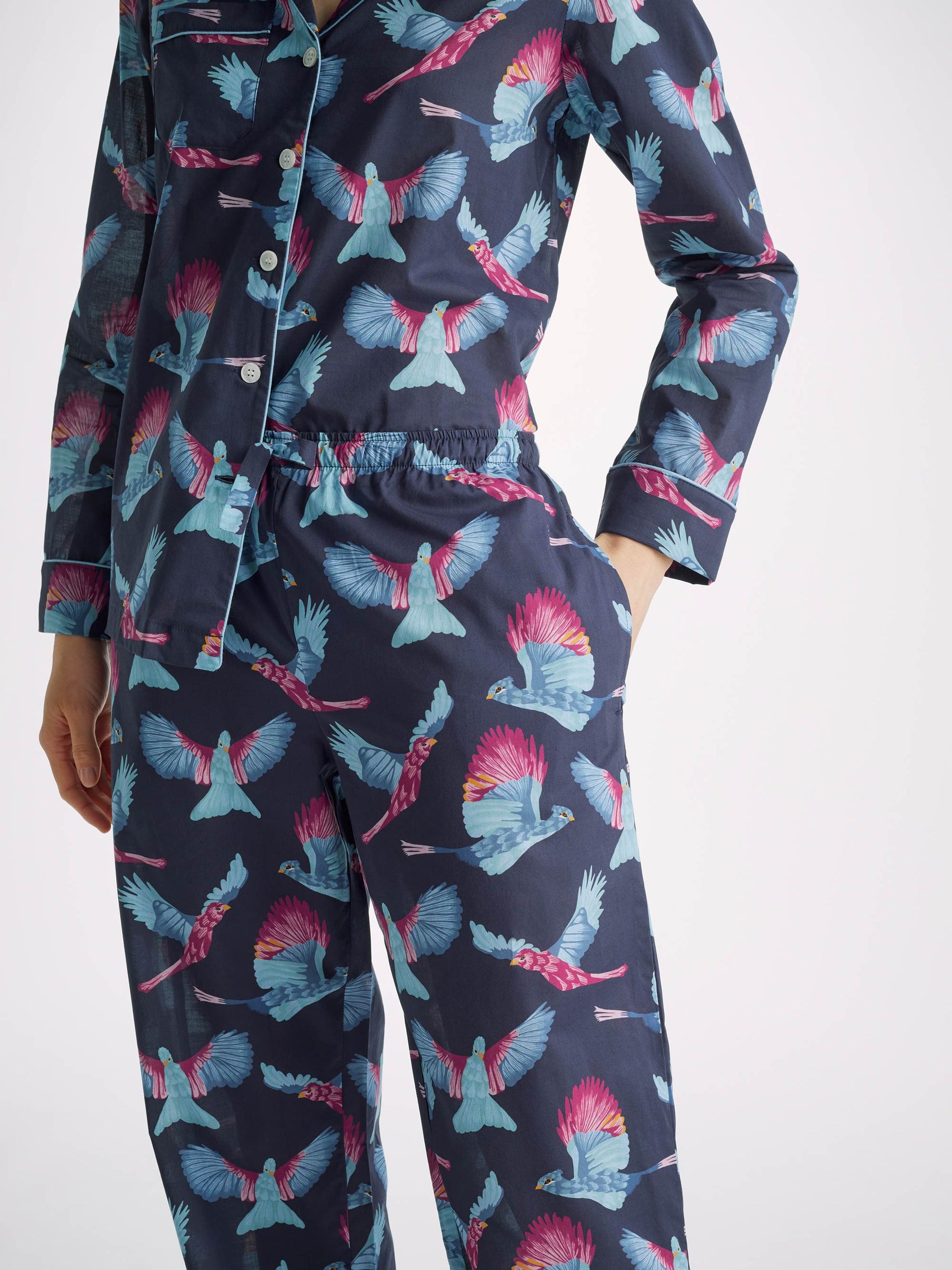 Women's Pyjamas Ledbury 63 Cotton Batiste Navy