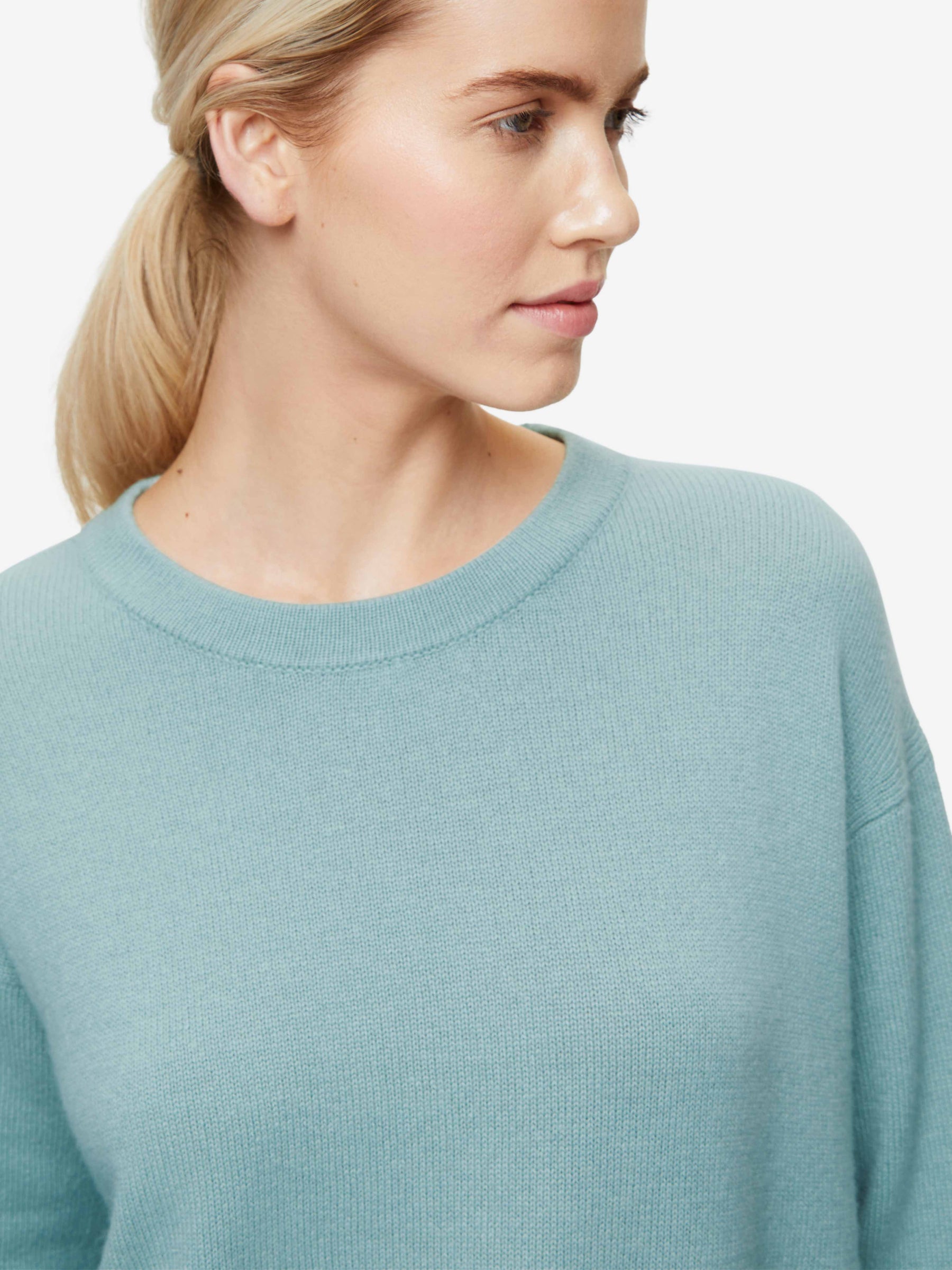 Women's Relaxed Sweater Daphne Cashmere Sea Foam Green