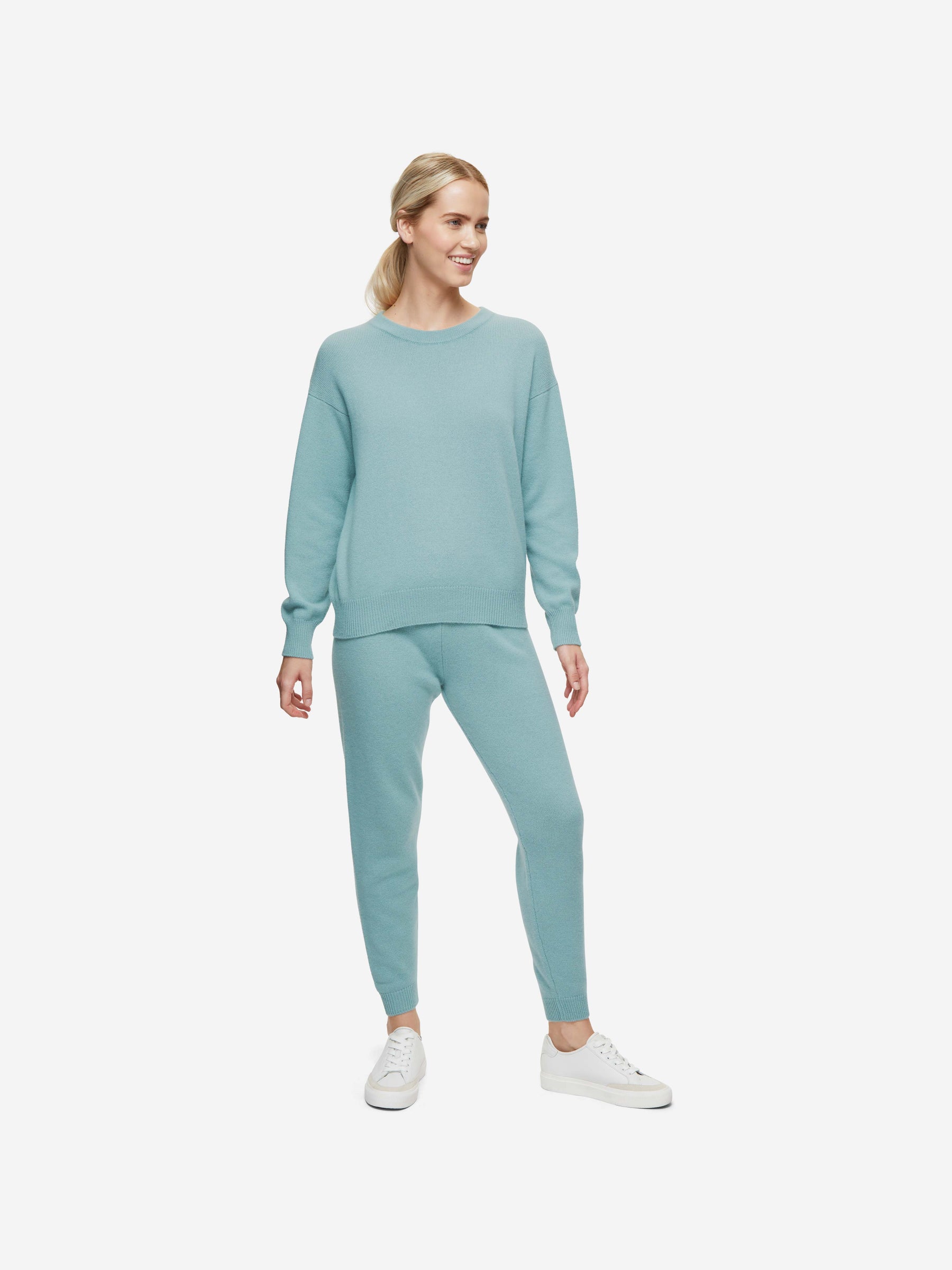 Women's Relaxed Sweater Daphne Cashmere Sea Foam Green